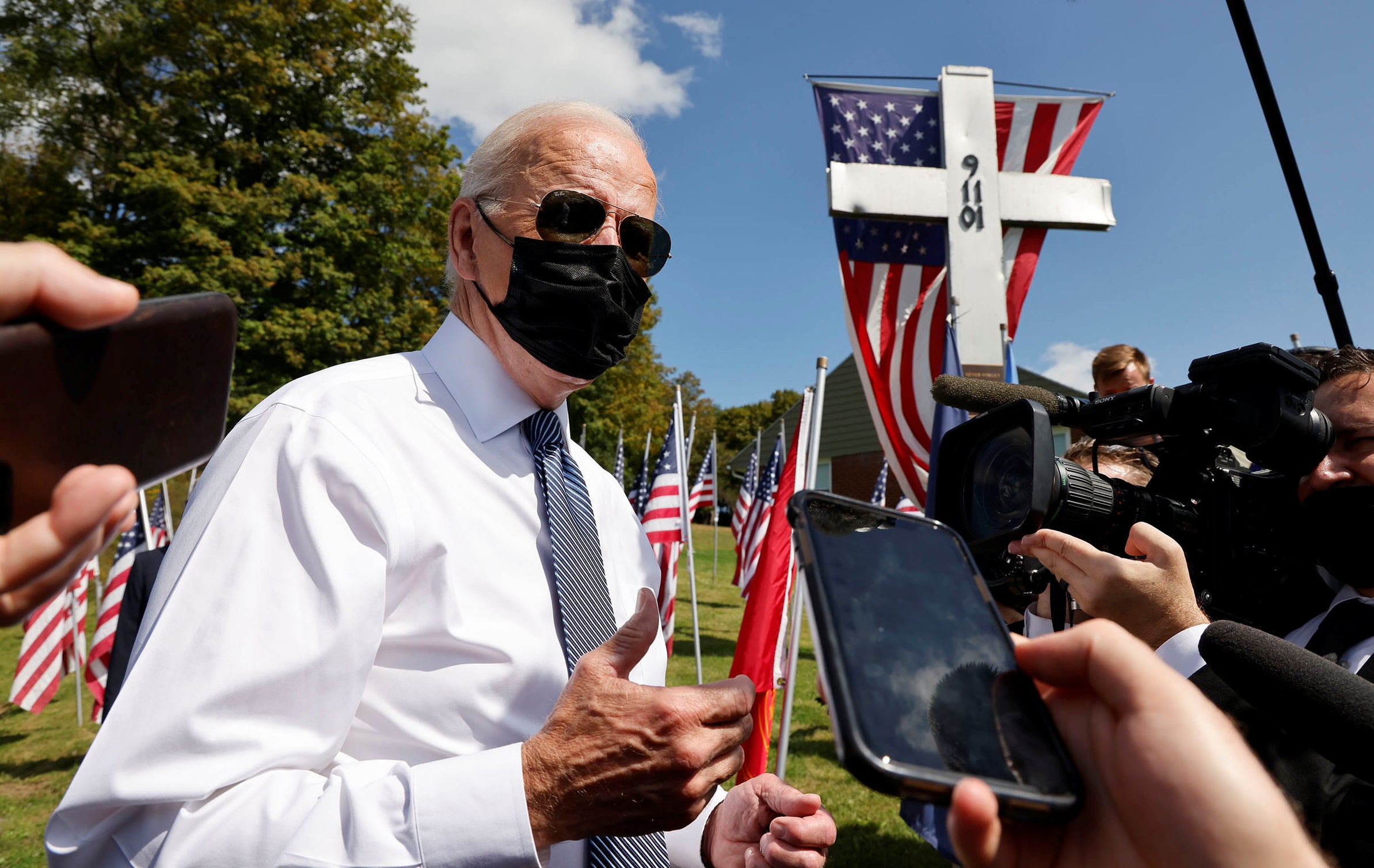 Biden praises Bush’s 9/11 speech and calls for national unity at firehouse stop in Pennsylvania