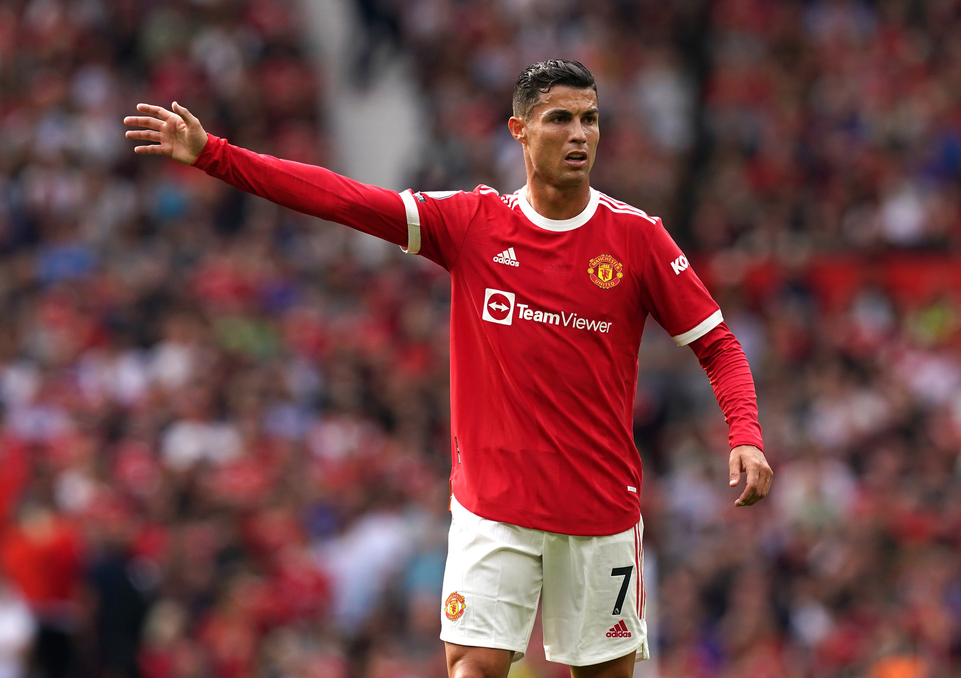 Cristiano Ronaldo scored twice on his second debut for Manchester United (Martin Rickett/PA)