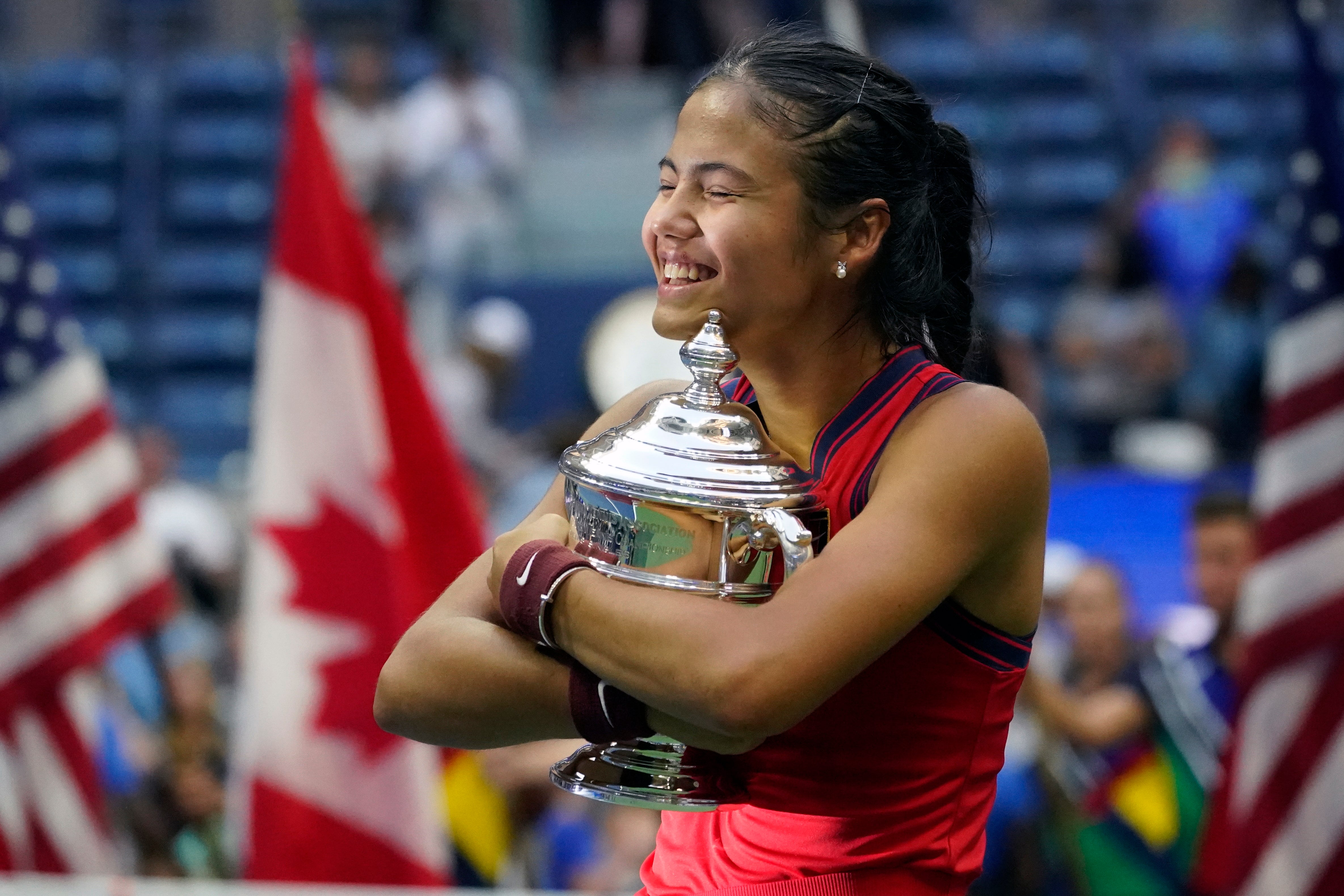 Emma Raducanu claimed a stunning triumph (Elise Amendola/AP)