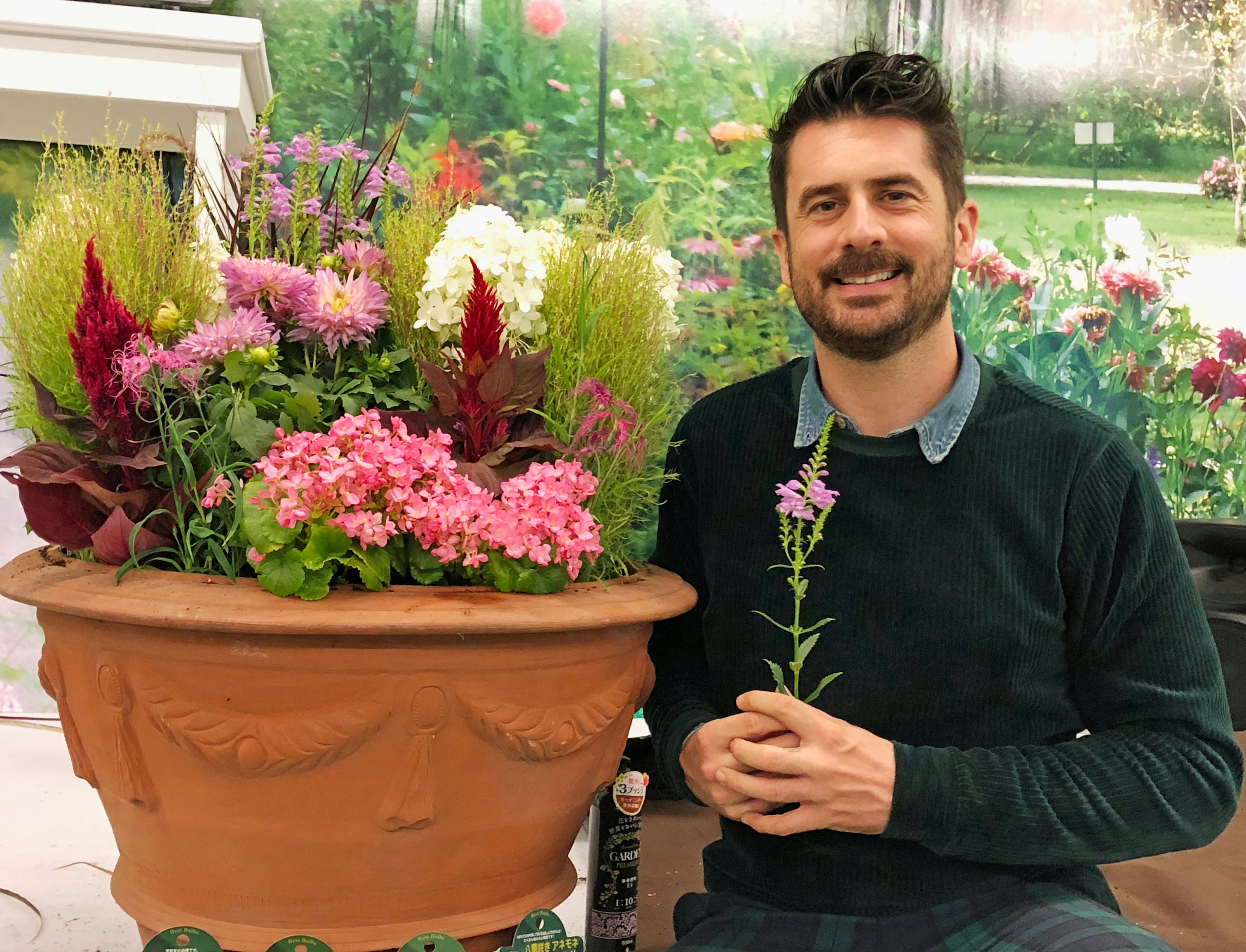 Gardening expert Michael Perry at Barakura English Garden in Japan (Michael Perry/PA)