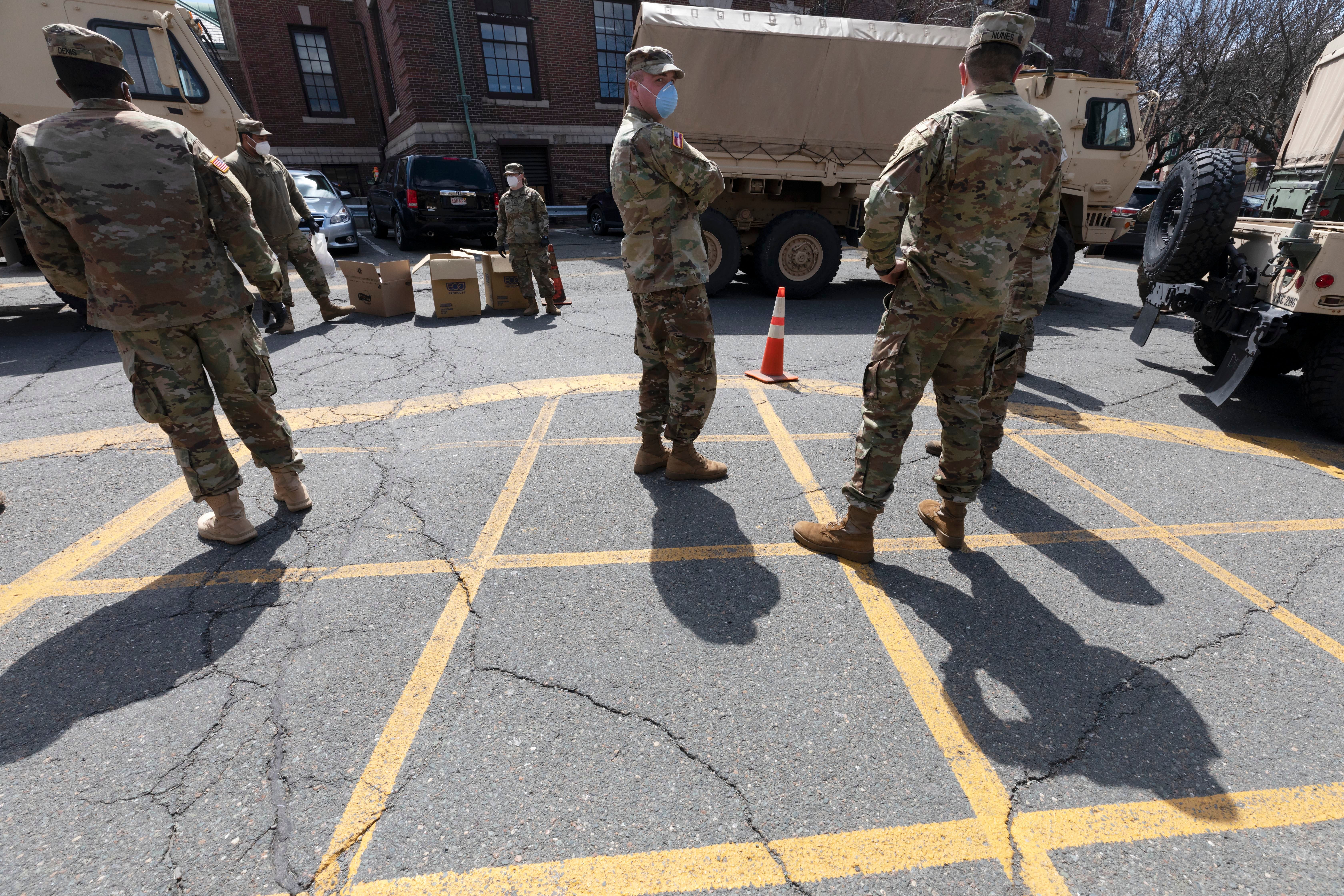 Virus Outbreak Busing National Guard