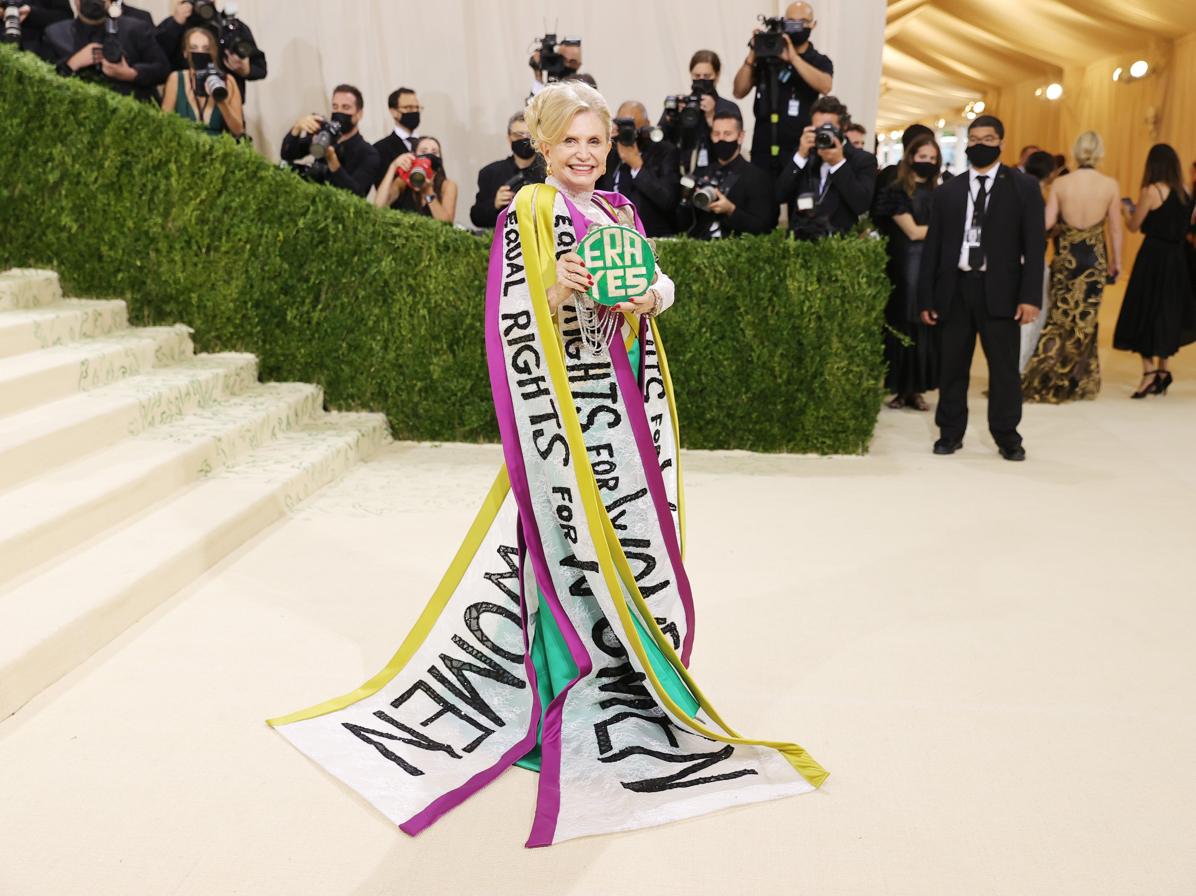 Carolyn B. Maloney attends The 2021 Met Gala Celebrating In America: A Lexicon Of Fashion at Metropolitan Museum of Art on September 13, 2021 in New York City