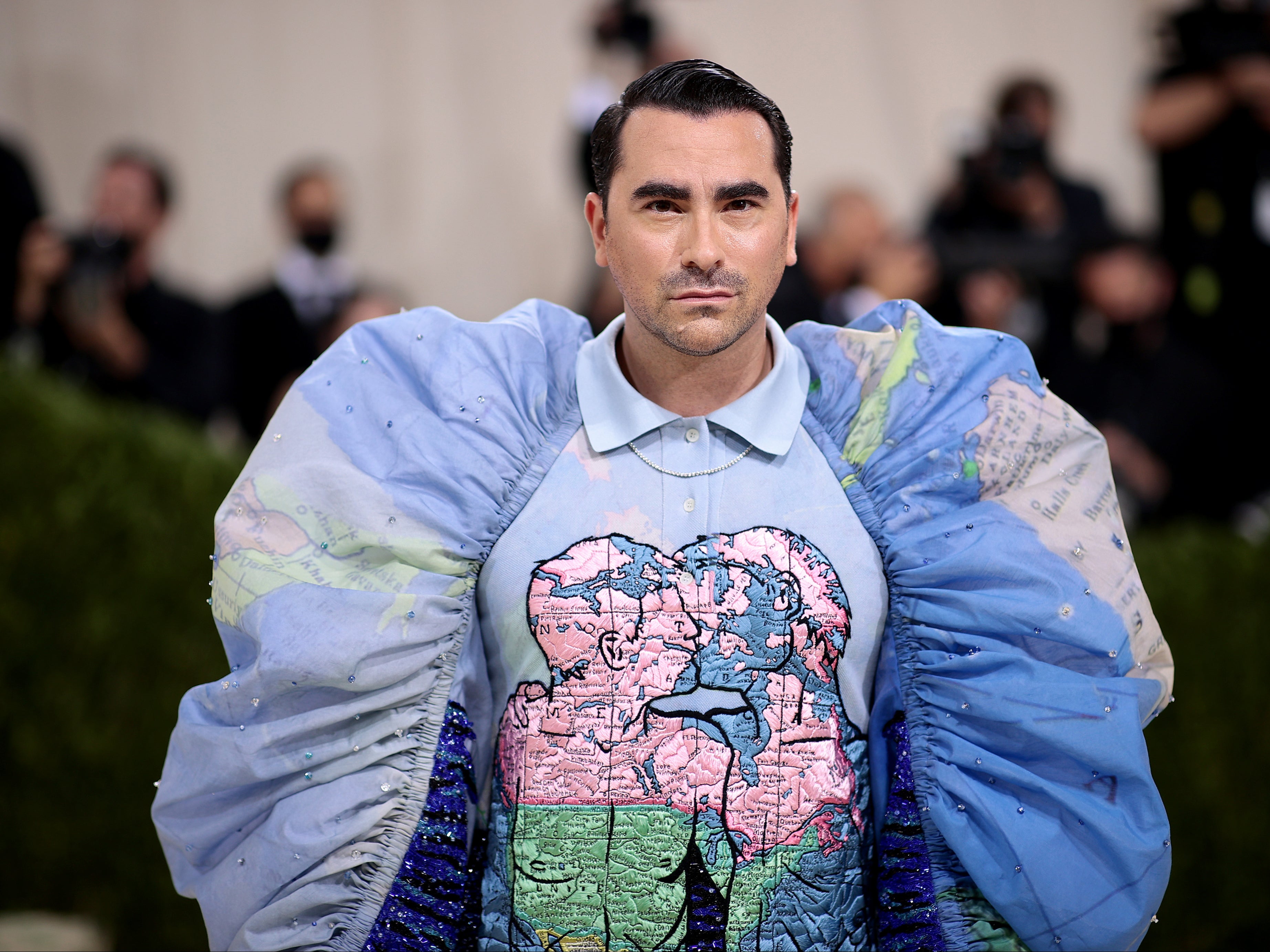 Dan Levy attends The 2021 Met Gala Celebrating In America: A Lexicon Of Fashion at Metropolitan Museum of Art on September 13, 2021 in New York City