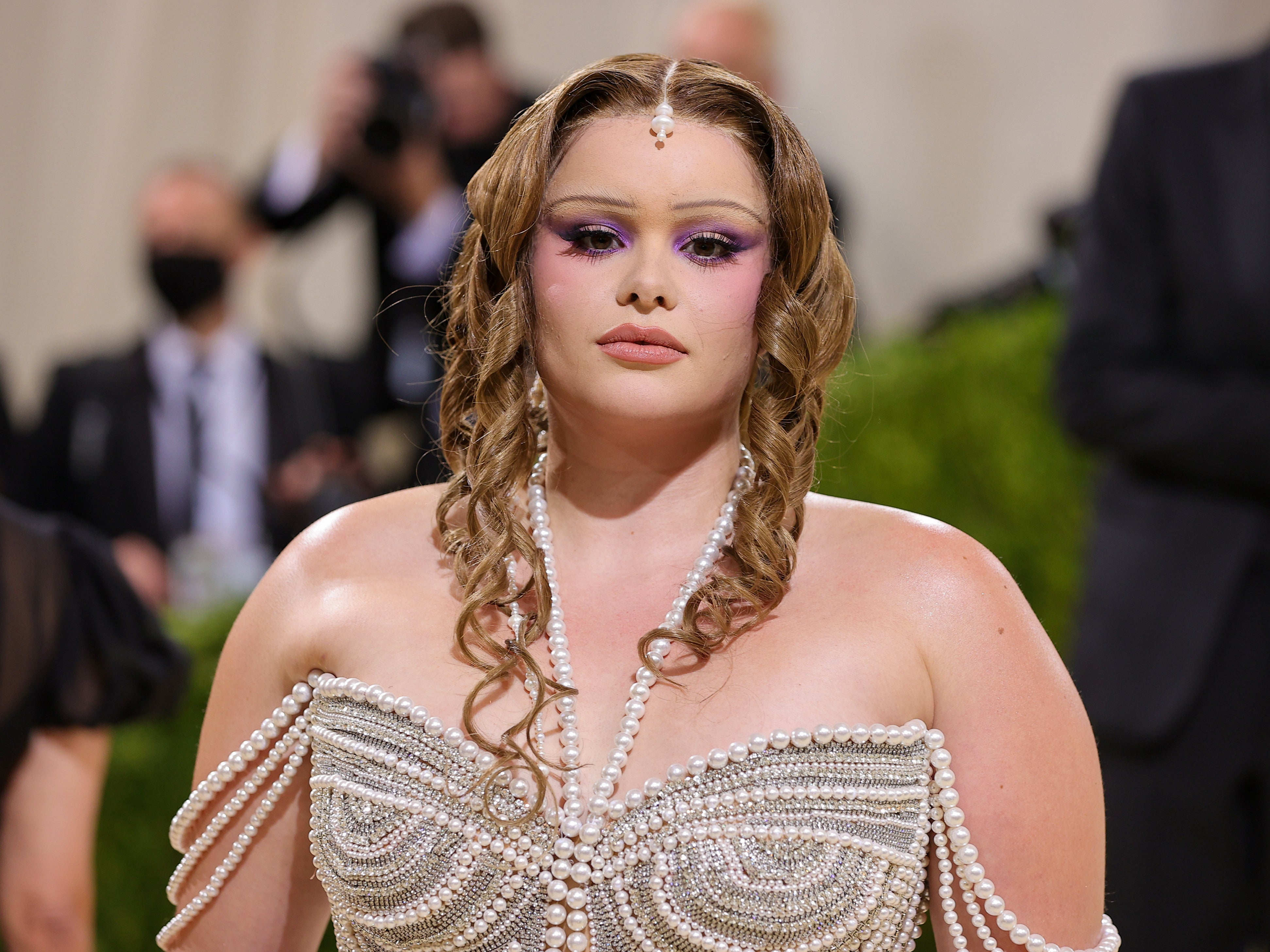 Barbie Ferreira attends The 2021 Met Gala Celebrating In America: A Lexicon Of Fashion at Metropolitan Museum of Art on September 13, 2021 in New York City