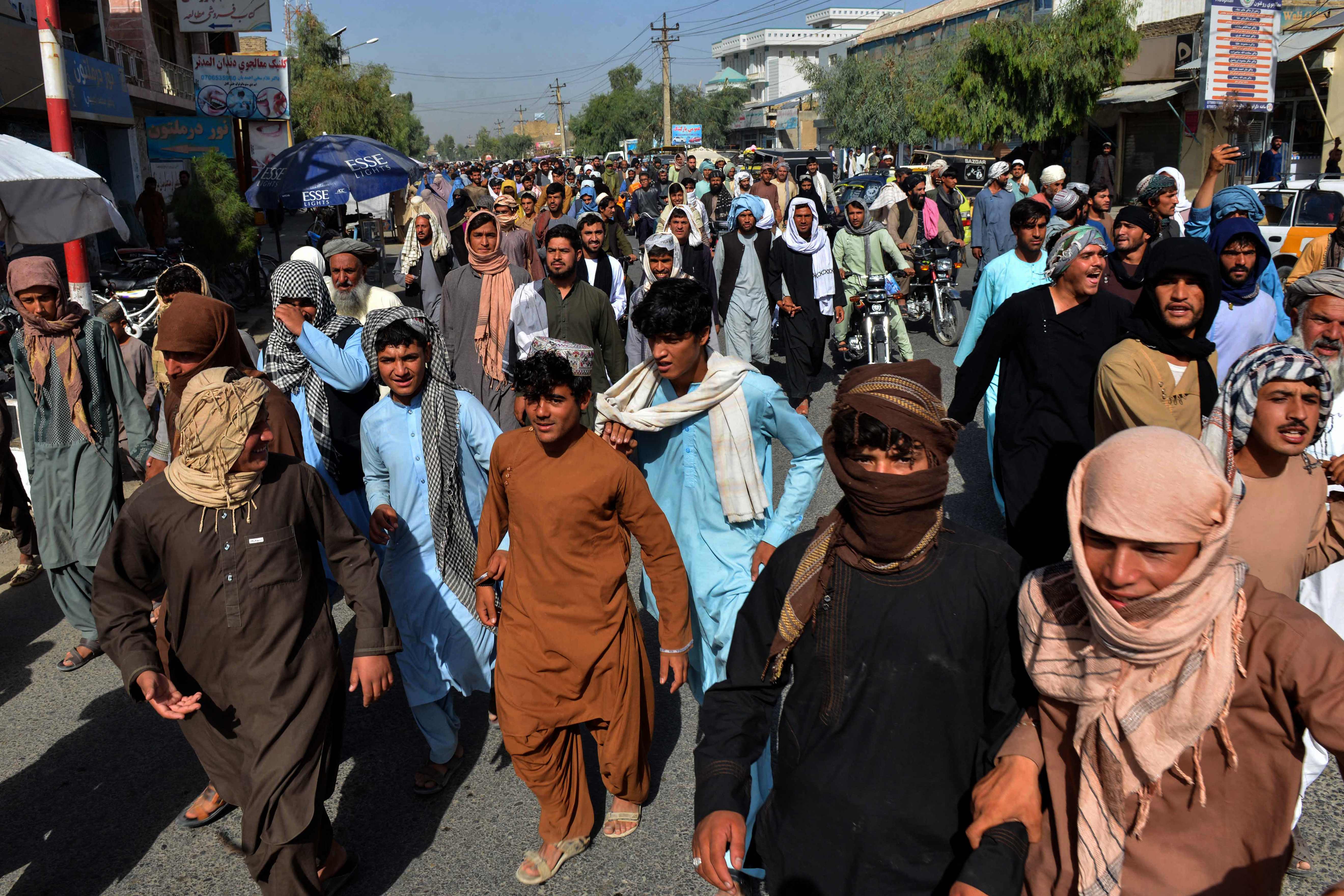 The protest happend after residents were asked to vacate a residential army colony