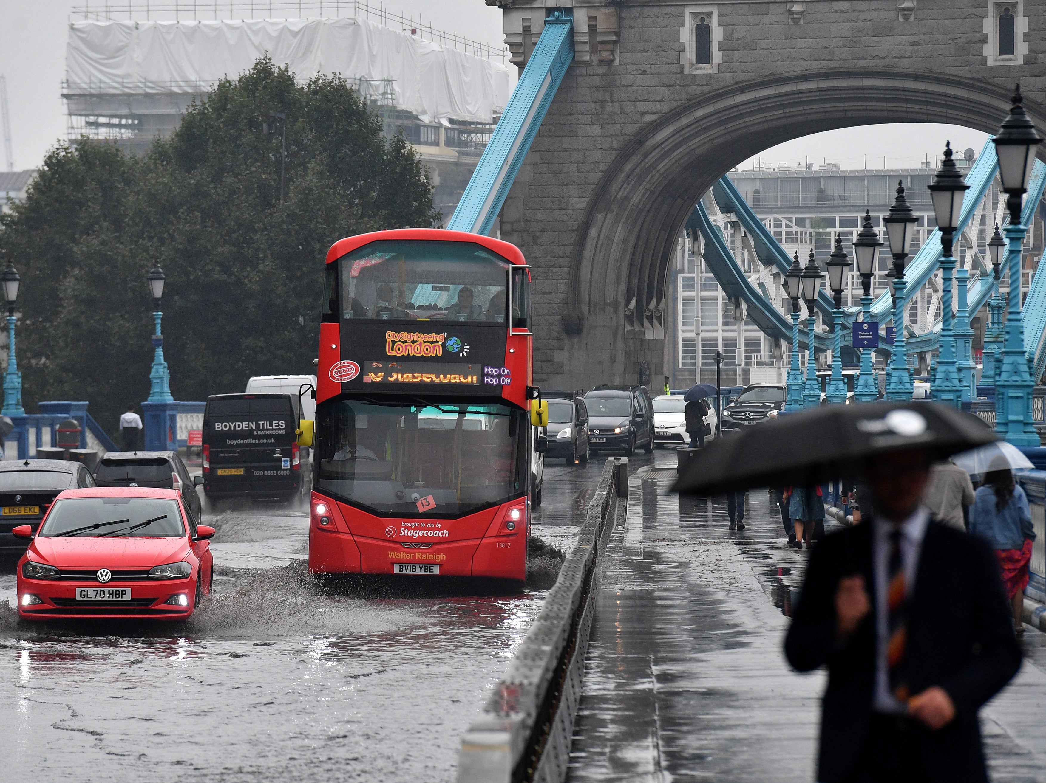 Flood warnings have been issued across London and south England