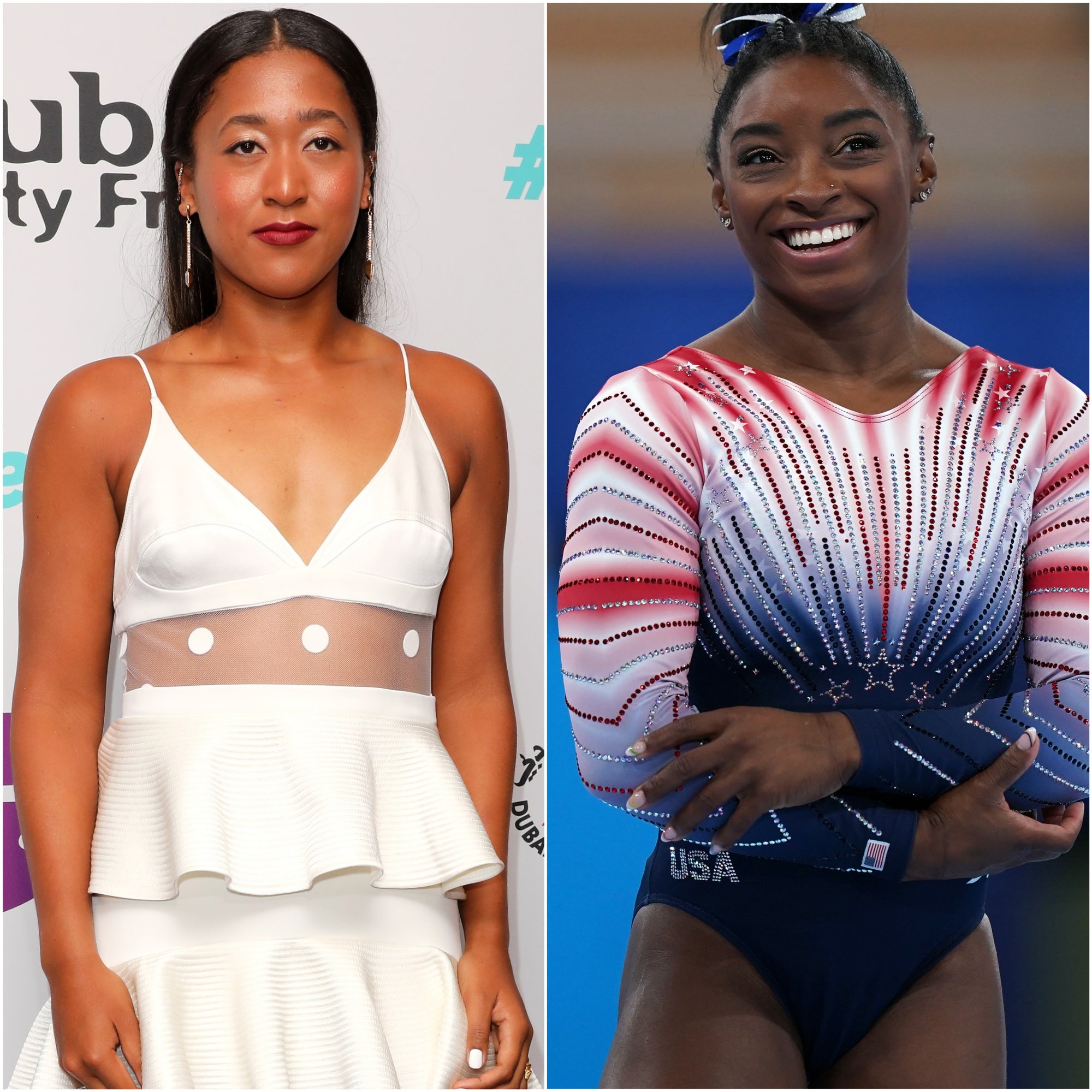 Naomi Osaka and Simone Biles (Isabel Infantes/Mike Egerton/PA)