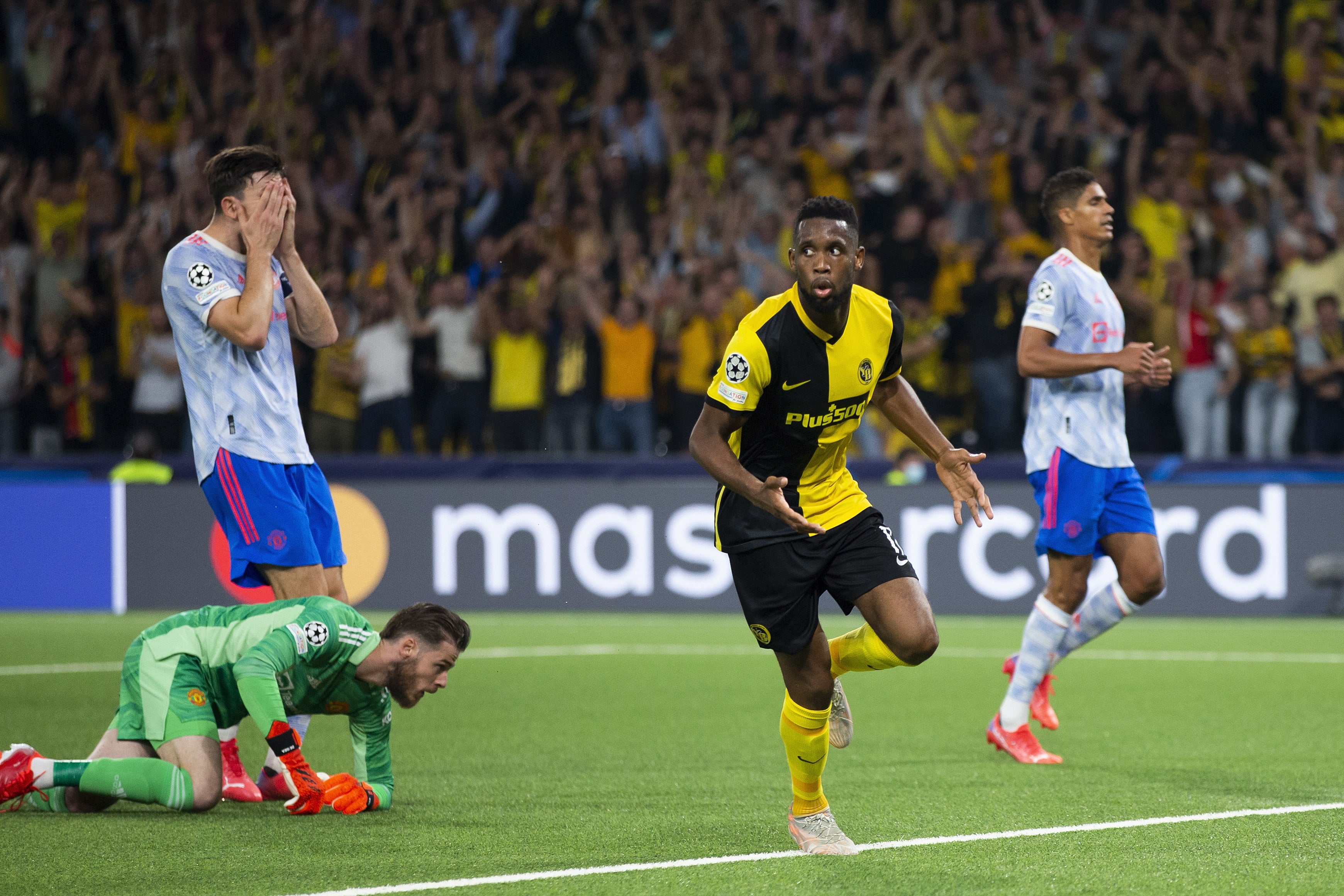 Jordan Siebatcheu celebrates scoring Young Boys’ winner