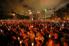 ‘Another outrageous attack’: Hong Kong jails nine activists for attending banned Tiananmen vigil