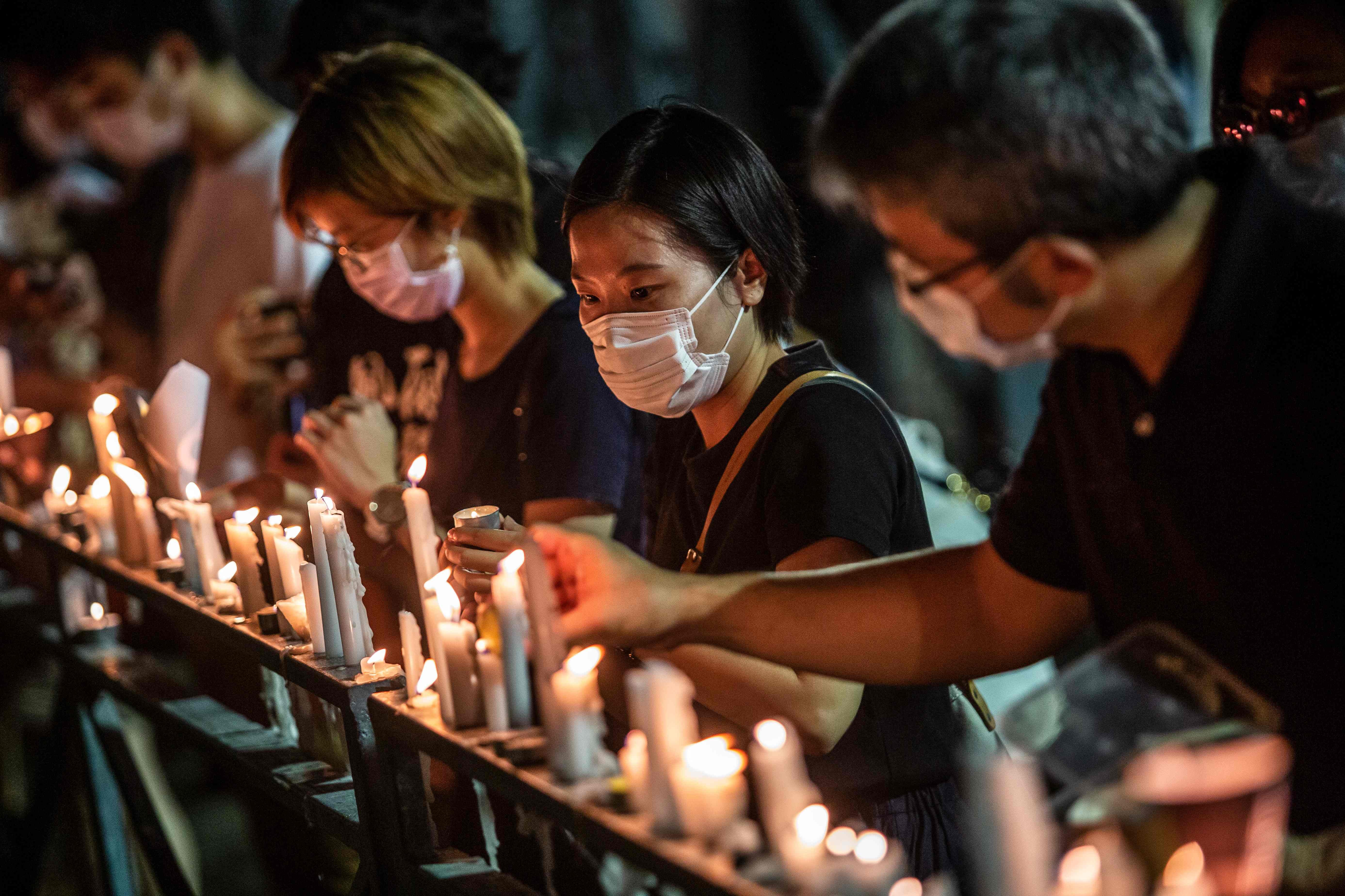 Part of the annual Tiananmen vigil that took place last year