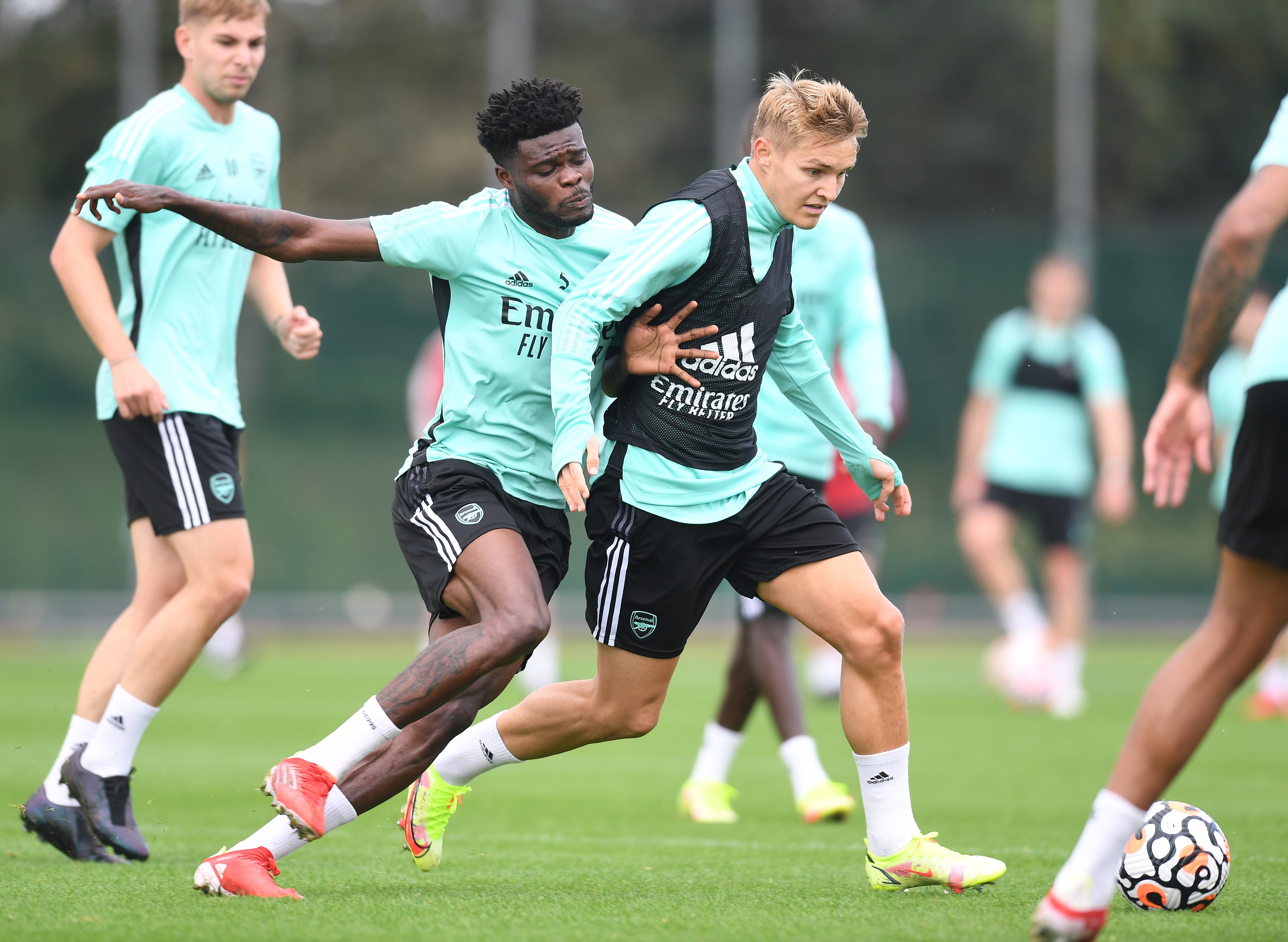 Thomas Partey and Martin Odegaard are set to start for Arsenal at Burnley