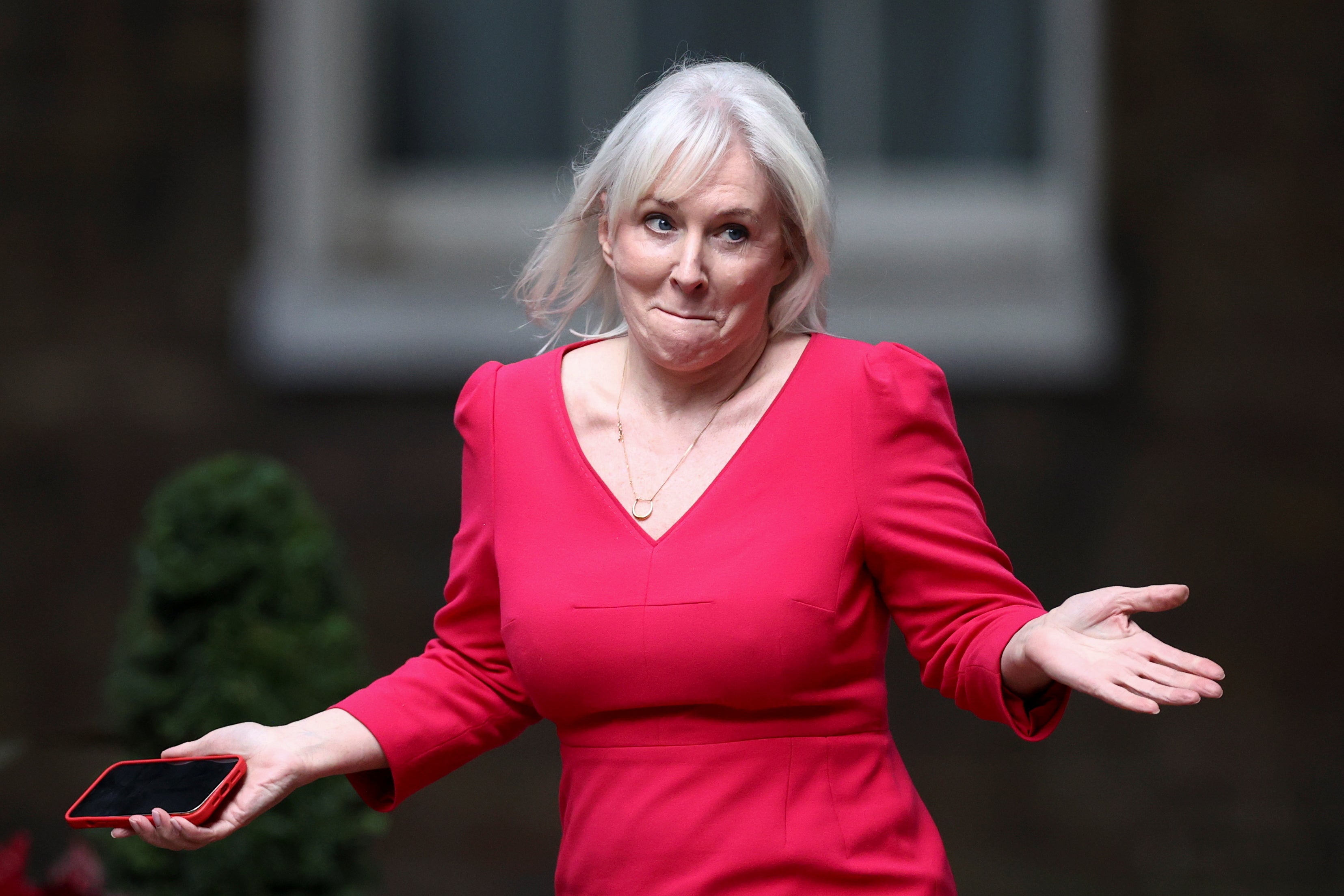 Dorries outside Downing Street this week