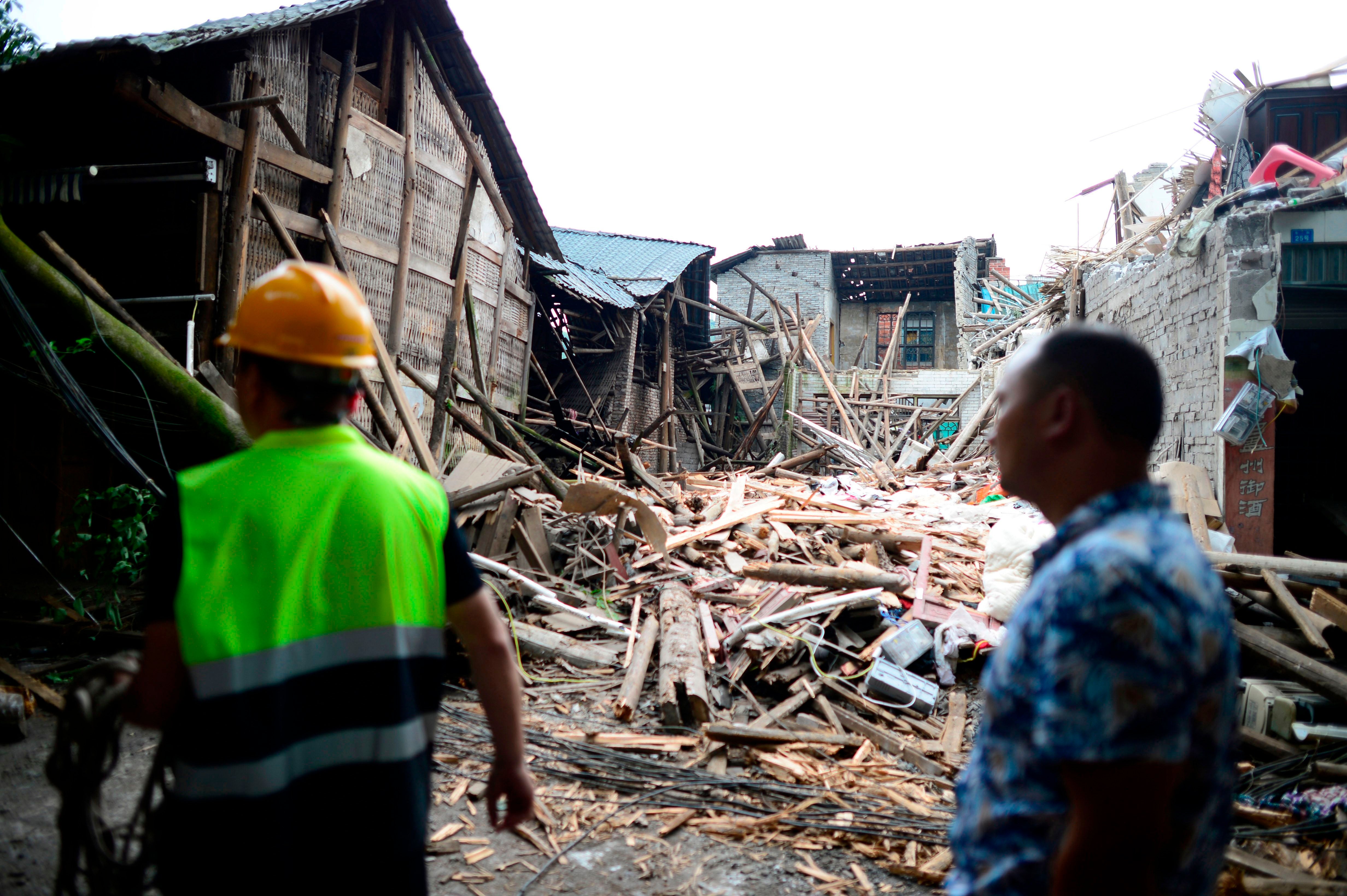 File: The epicentre of the earthquake was about 200km (120 miles) southeast of Chengdu