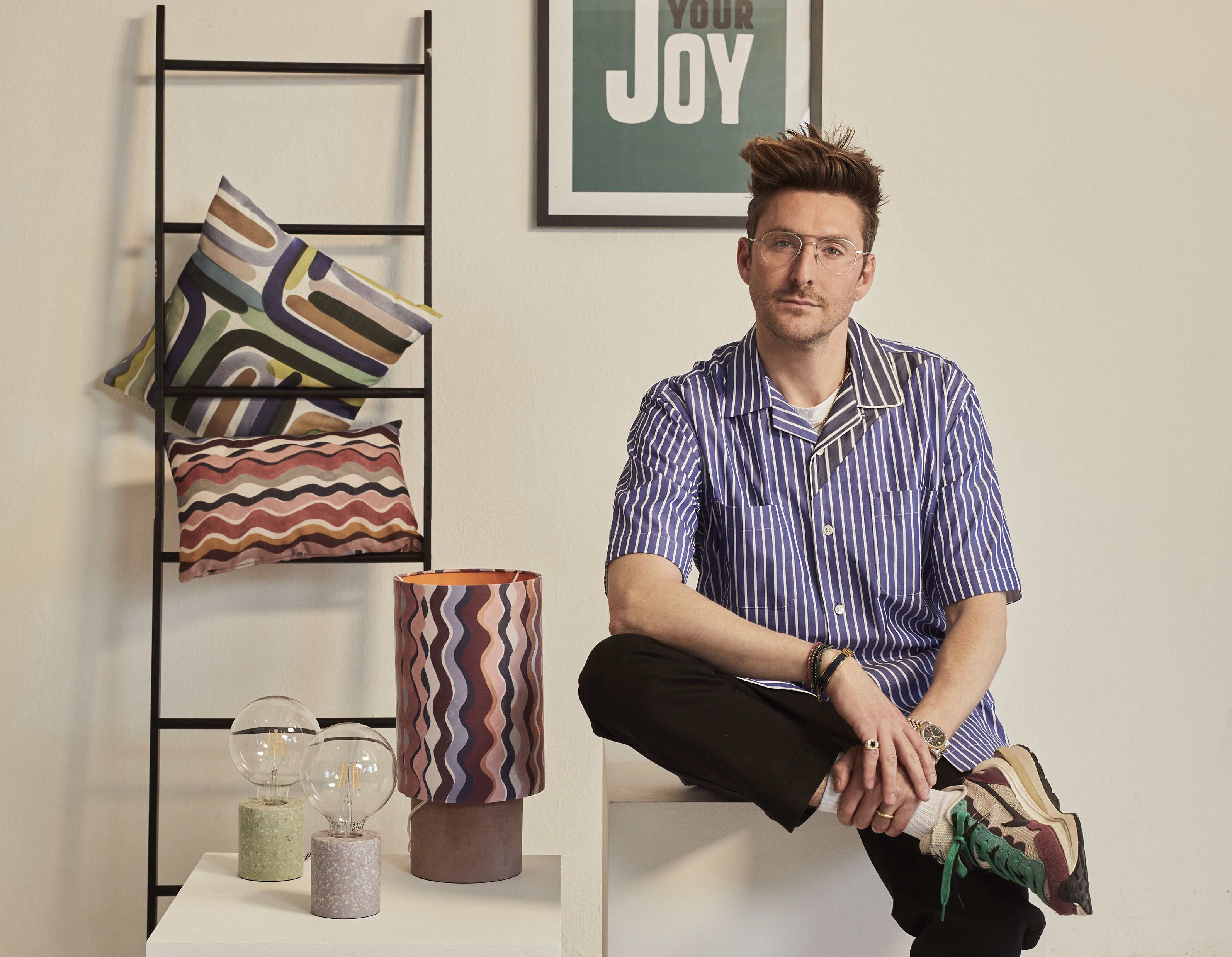 Henry Holland with his new homeware collection with Freemans (Freemans/PA)