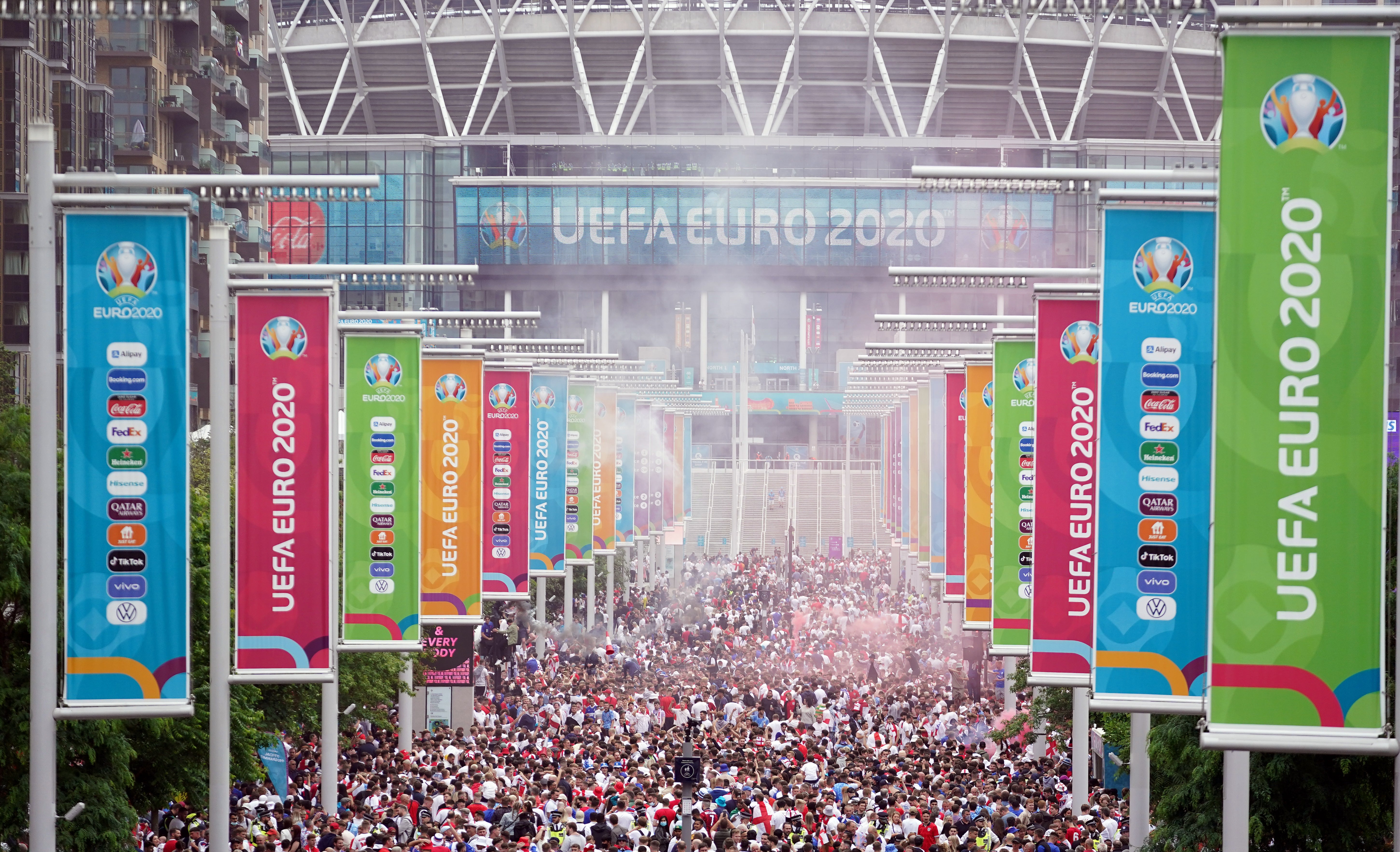 UEFA is investigating the chaos surrounding the Euro 2020 final at Wembley (Zac Goodwin/PA).