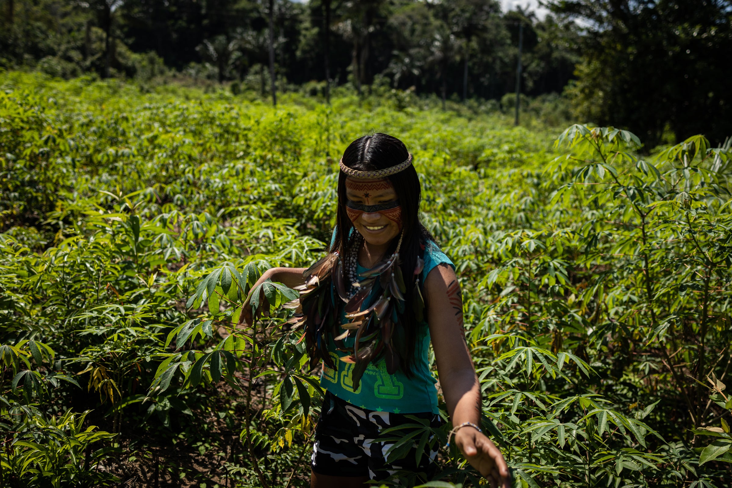 Maira Tatuyo, 22, an indigenous digital influencer in the Rio Negro region of Manaus, Brazil has become a TikTok sensation showing simple scenes from her life