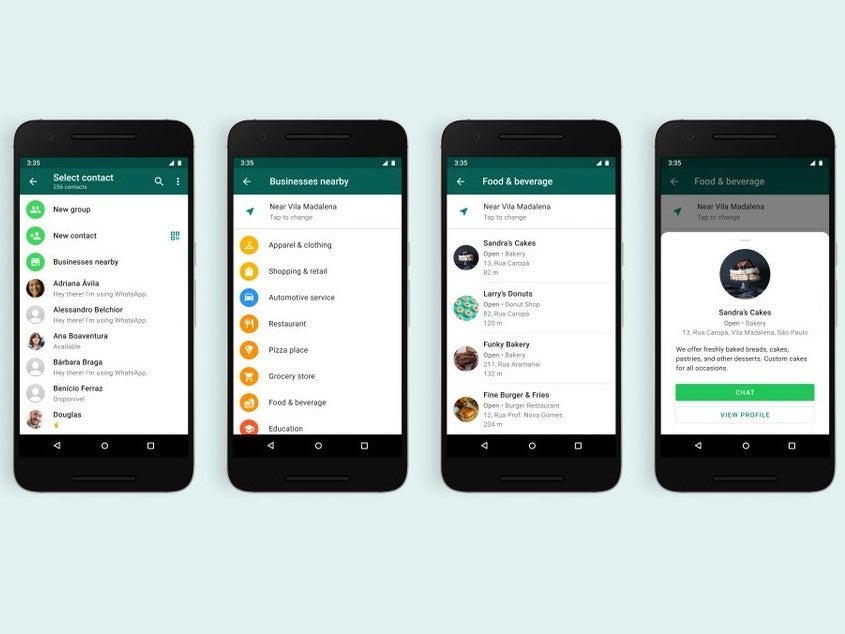 How WhatsApp’s new in-app business directory feature will look to users in Brazil