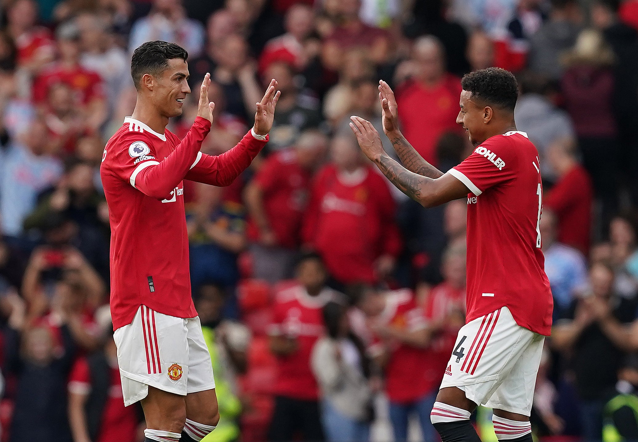 Jesse Lingard, right, scored against Newcastle (Martin Rickett/PA)