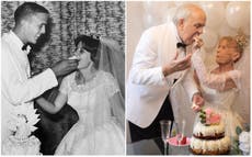 Grandparents recreate wedding photos to celebrate 59 years of marriage