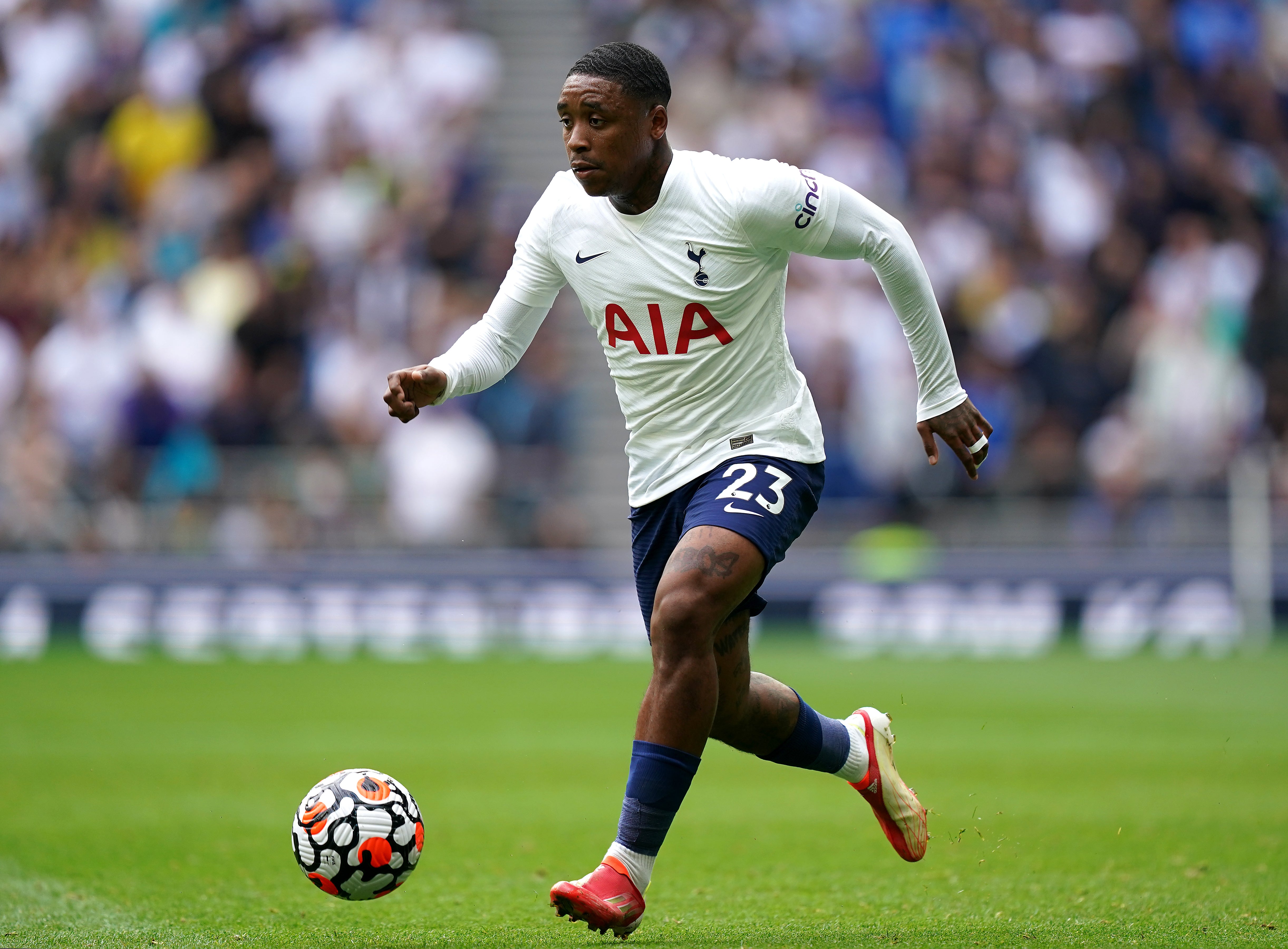 Steven Bergwijn failed to finish the match for Tottenham (Mike Egerton/PA)