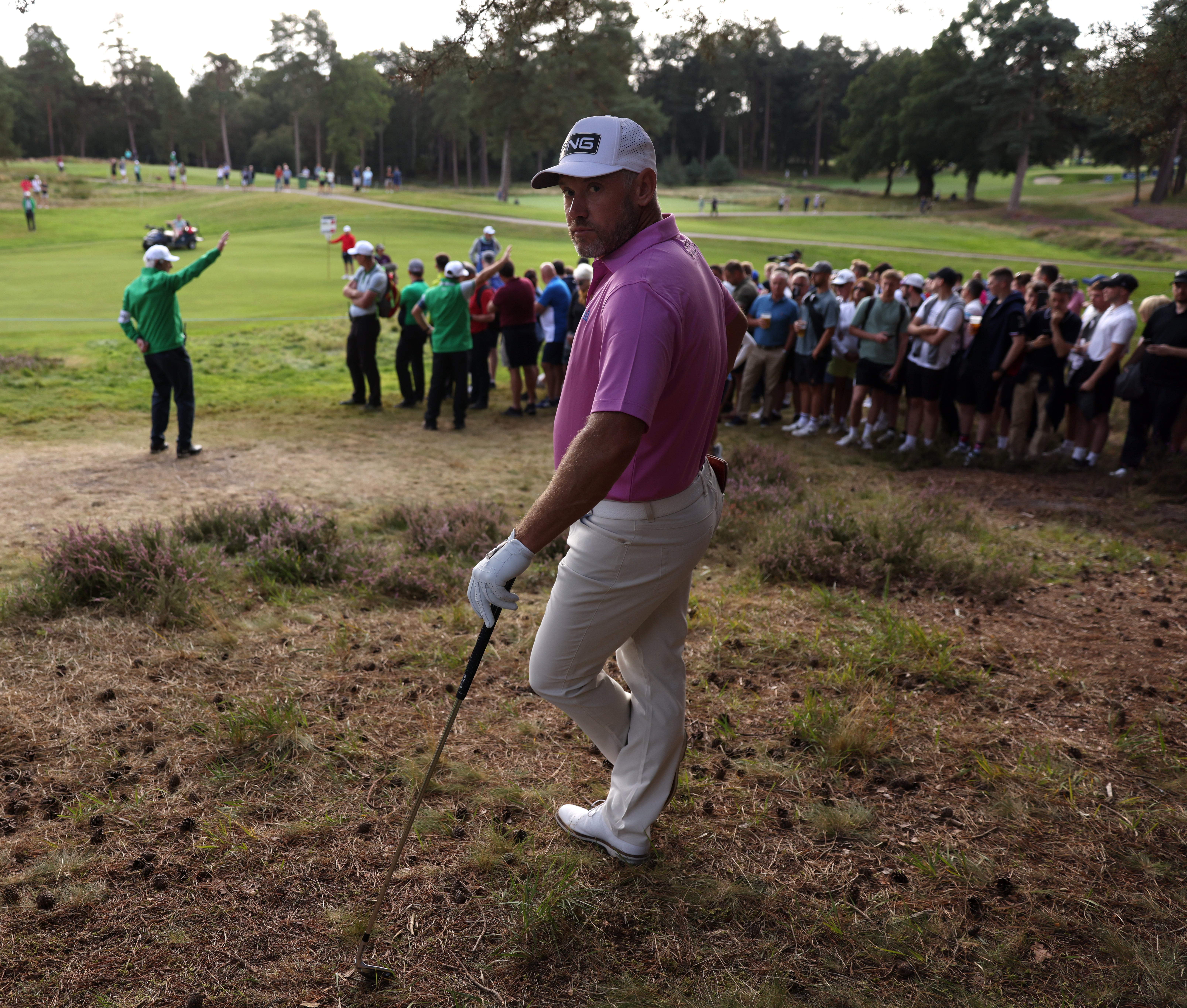 Lee Westwood in the rough on the 11th hole during day four of the BMW PGA Championship at Wentworth (Steven Paston/PA)