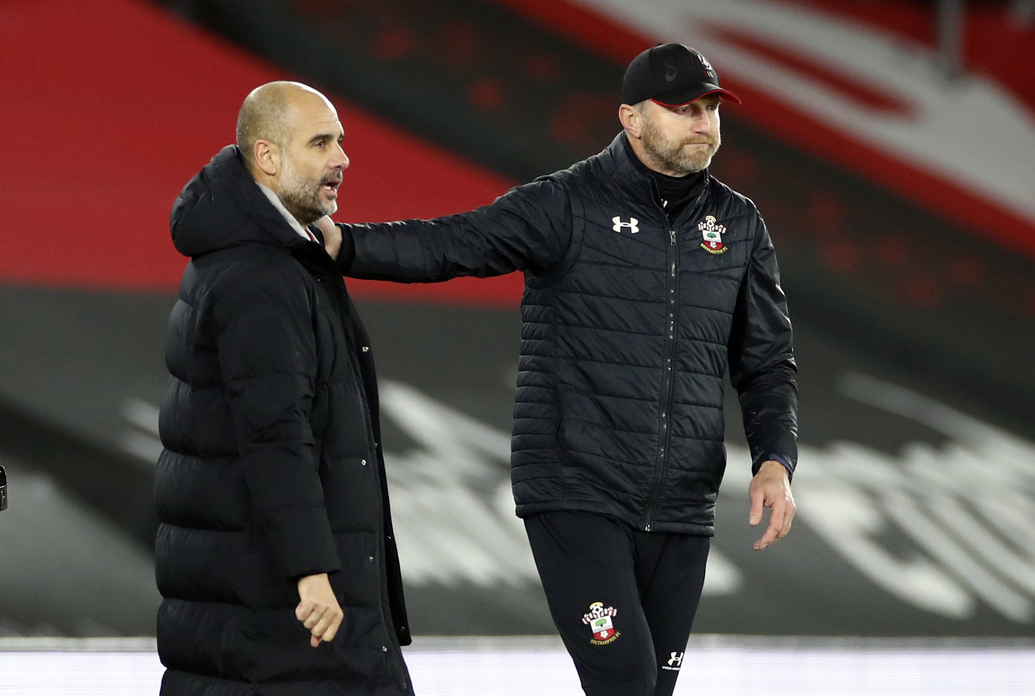 Southampton manager Ralph Hasenhuttl (right) feels Pep Guardiola’s Manchester City side have got it all (Paul Childs/PA)