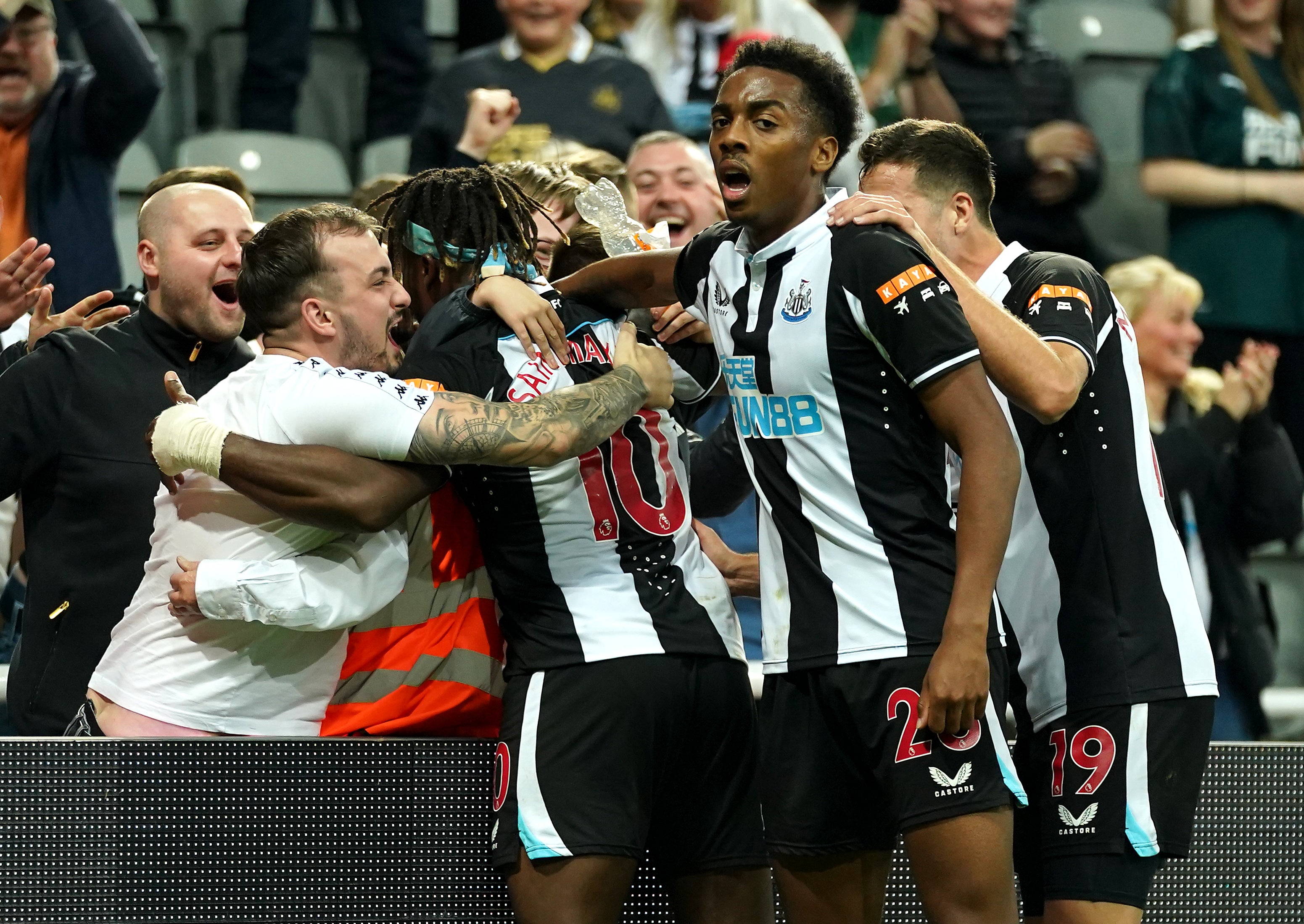 Allan Saint-Maximin scored to earn Newcastle a point against Leeds (Owen Humphreys/PA)