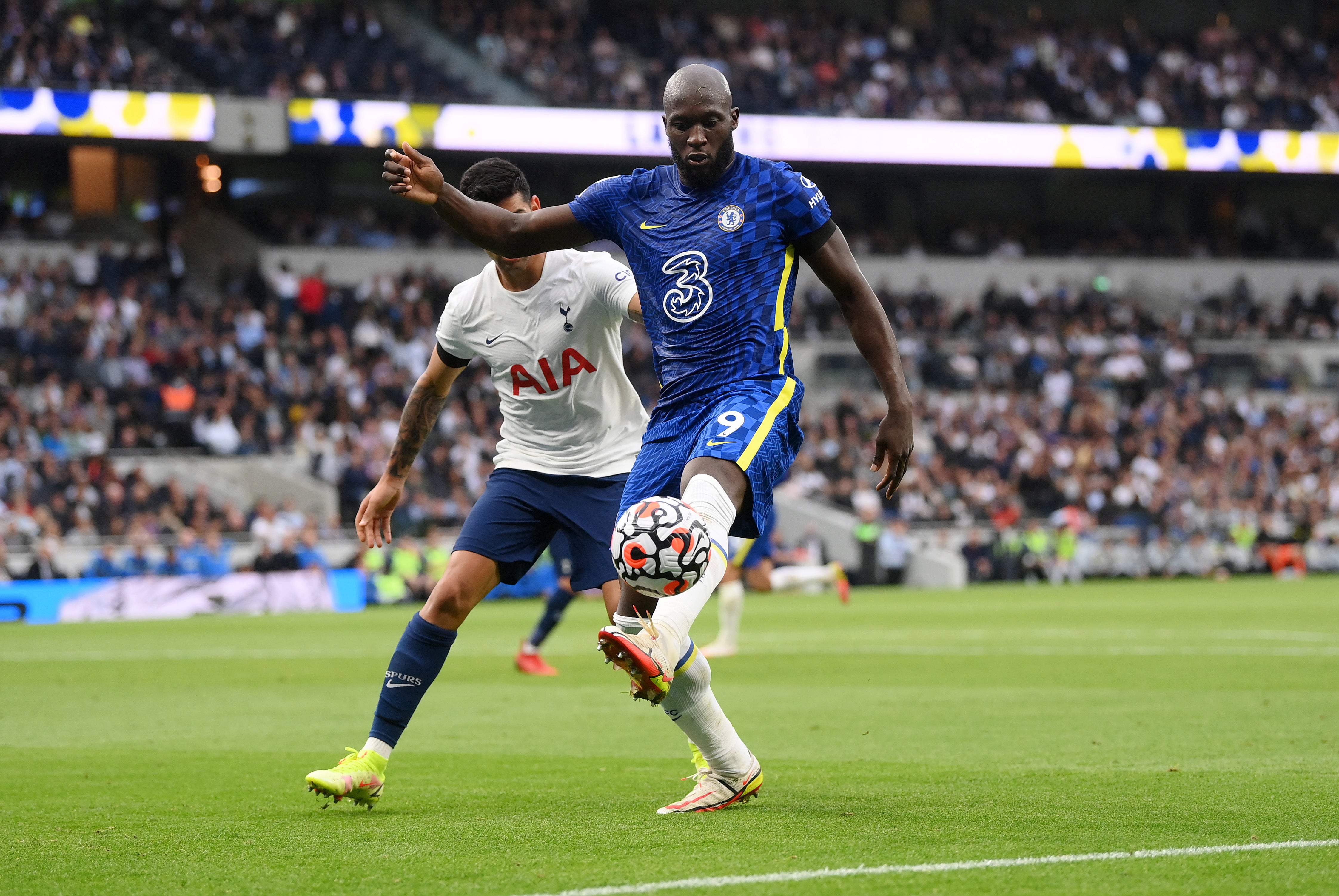 Romelu Lukaku on the ball for Chelsea