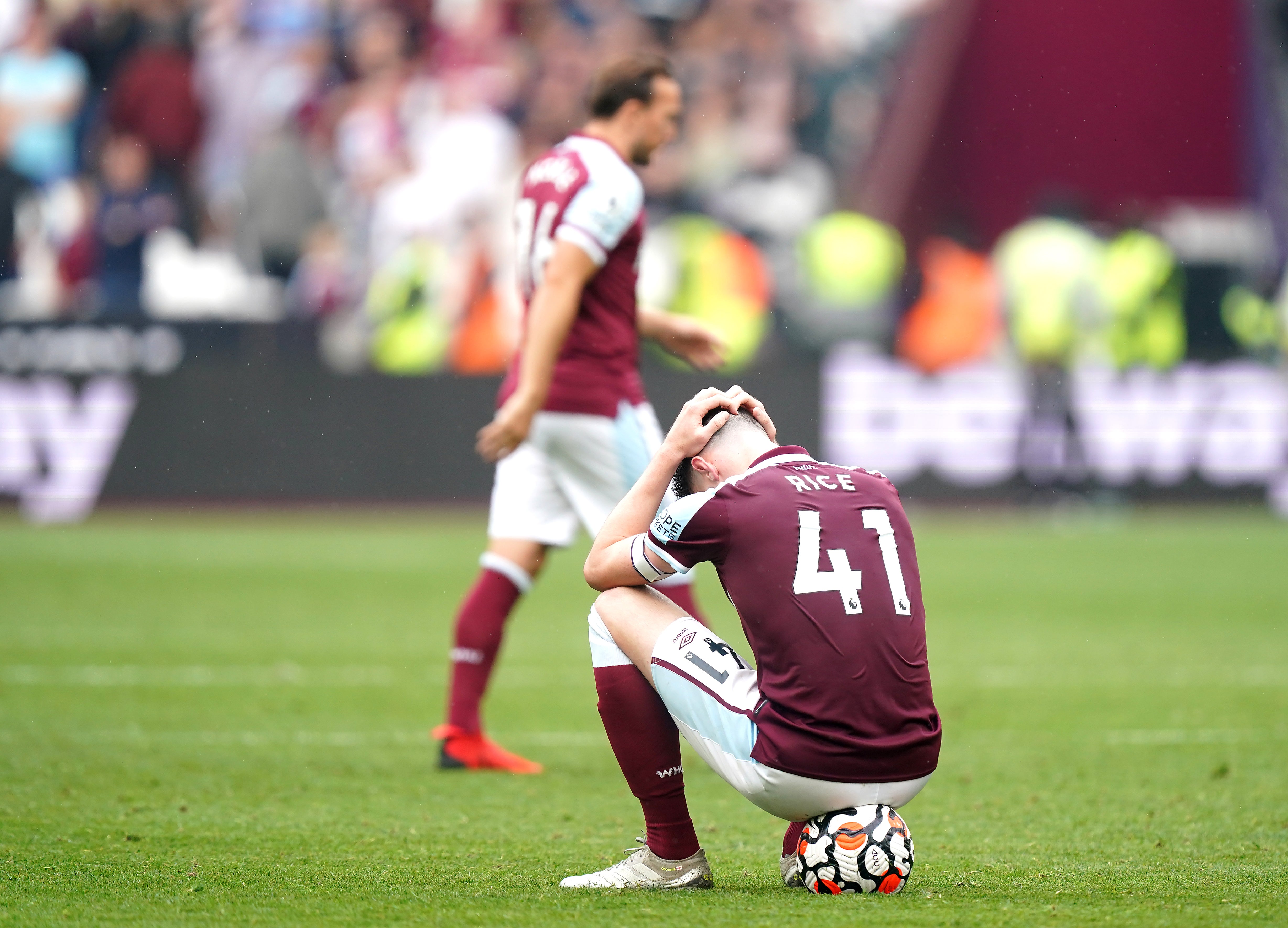 West Ham react to Mark Noble’s missed penalty