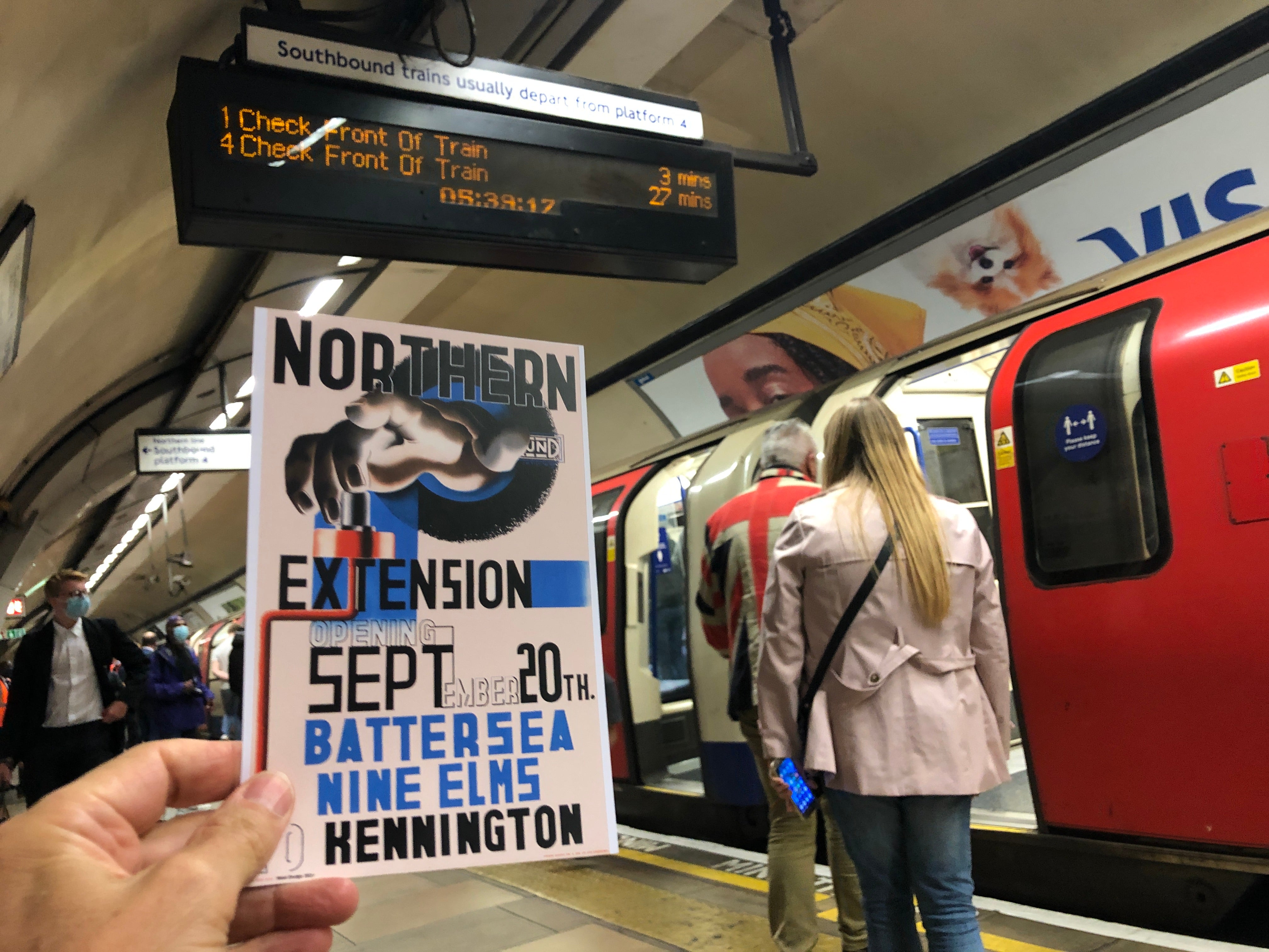 Opening day: the first Tube to depart from Kennington to Battersea Power Station