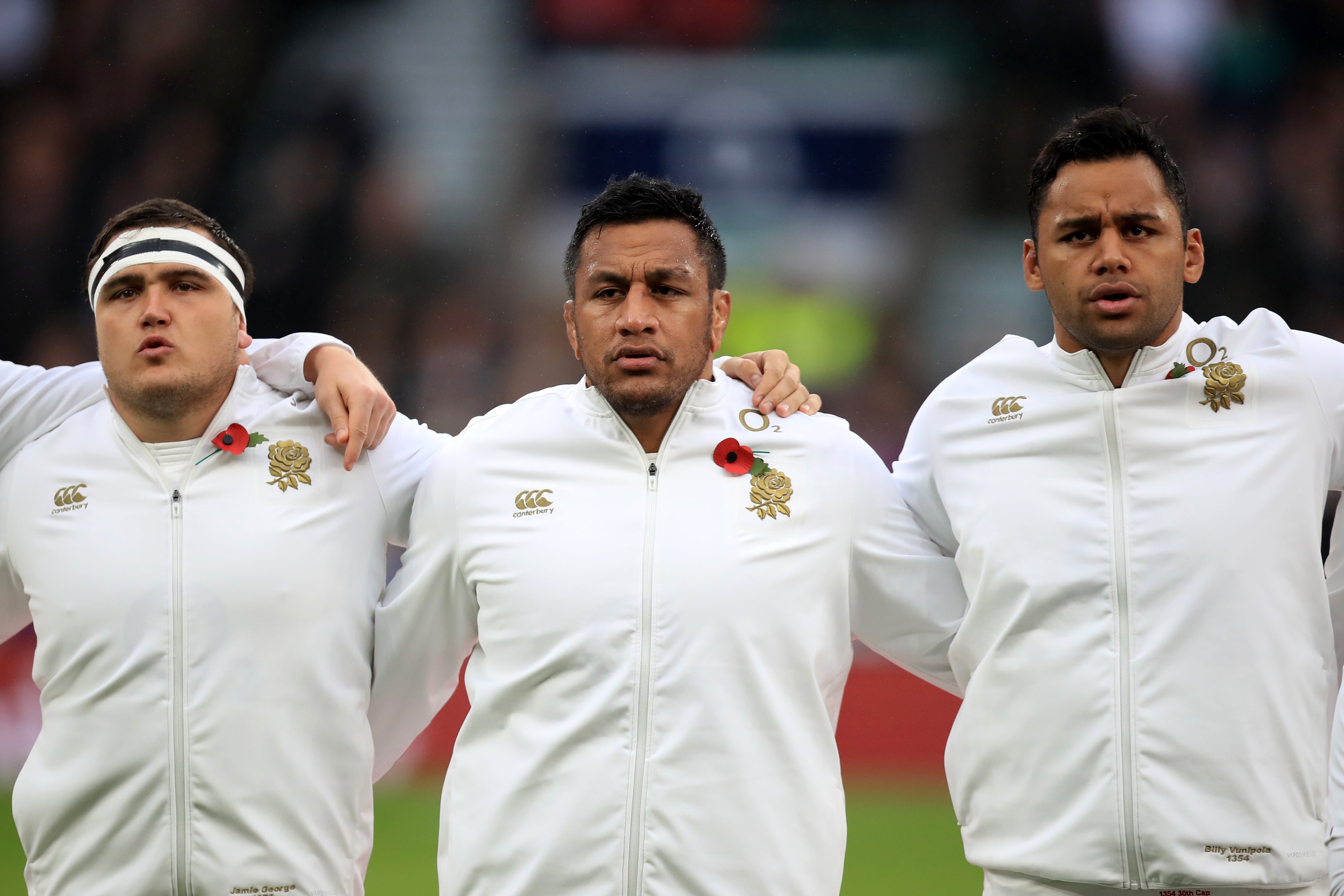 Saracens trio Jamie George (left), Mako Vunipola (middle) and Billy Vunipola (right) have been left out