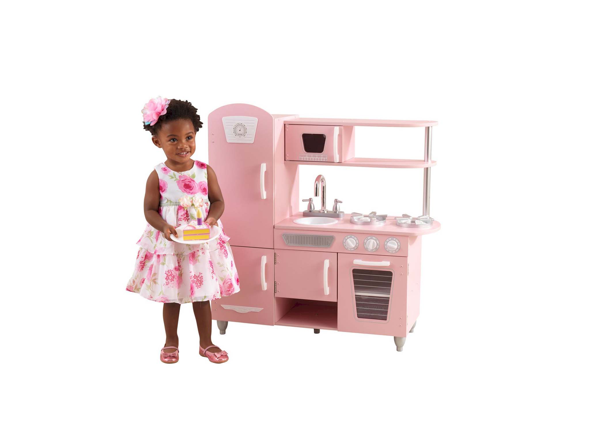 Pink Wooden Kitchen