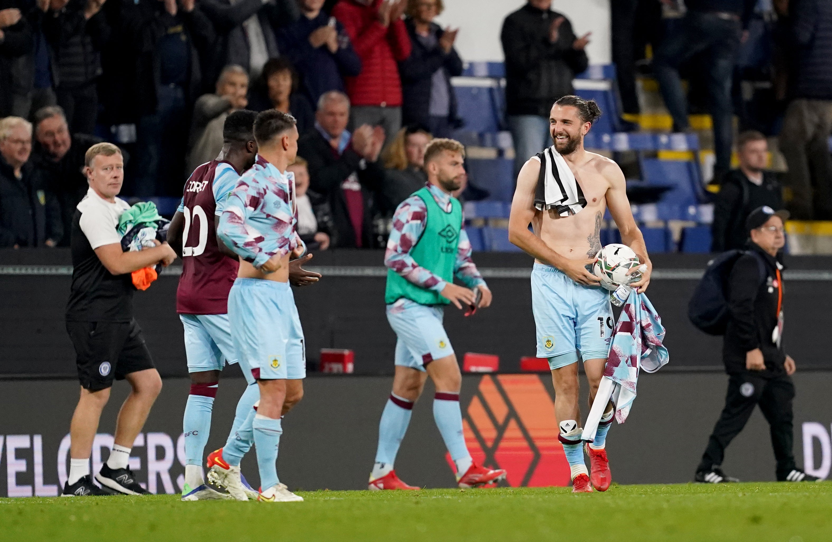 Jay Rodriguez took home the match ball after his four goals (Martin Rickett/PA)