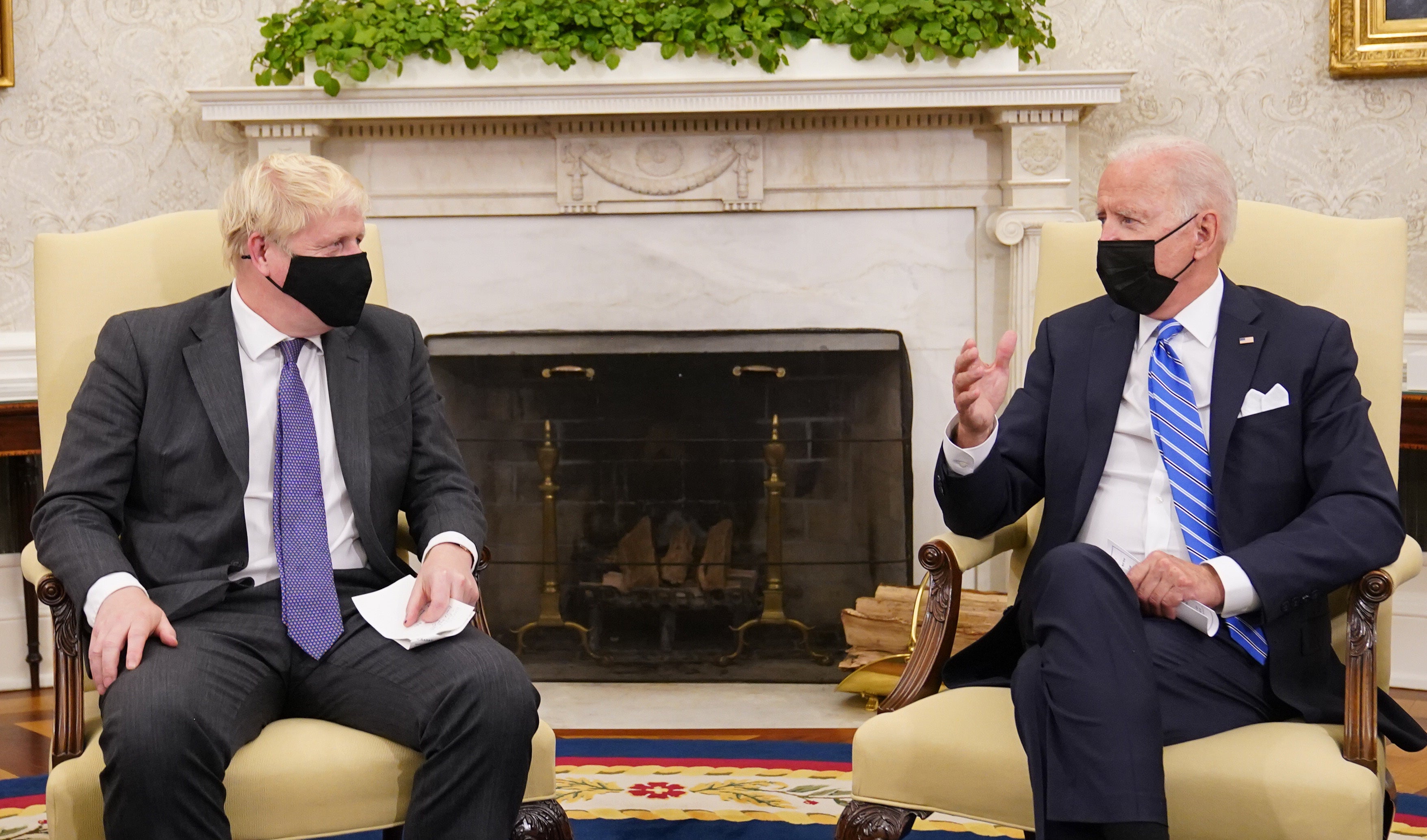 Prime Minister Boris Johnson (left) meets US President Joe Biden (Stefan Rousseau/PA)