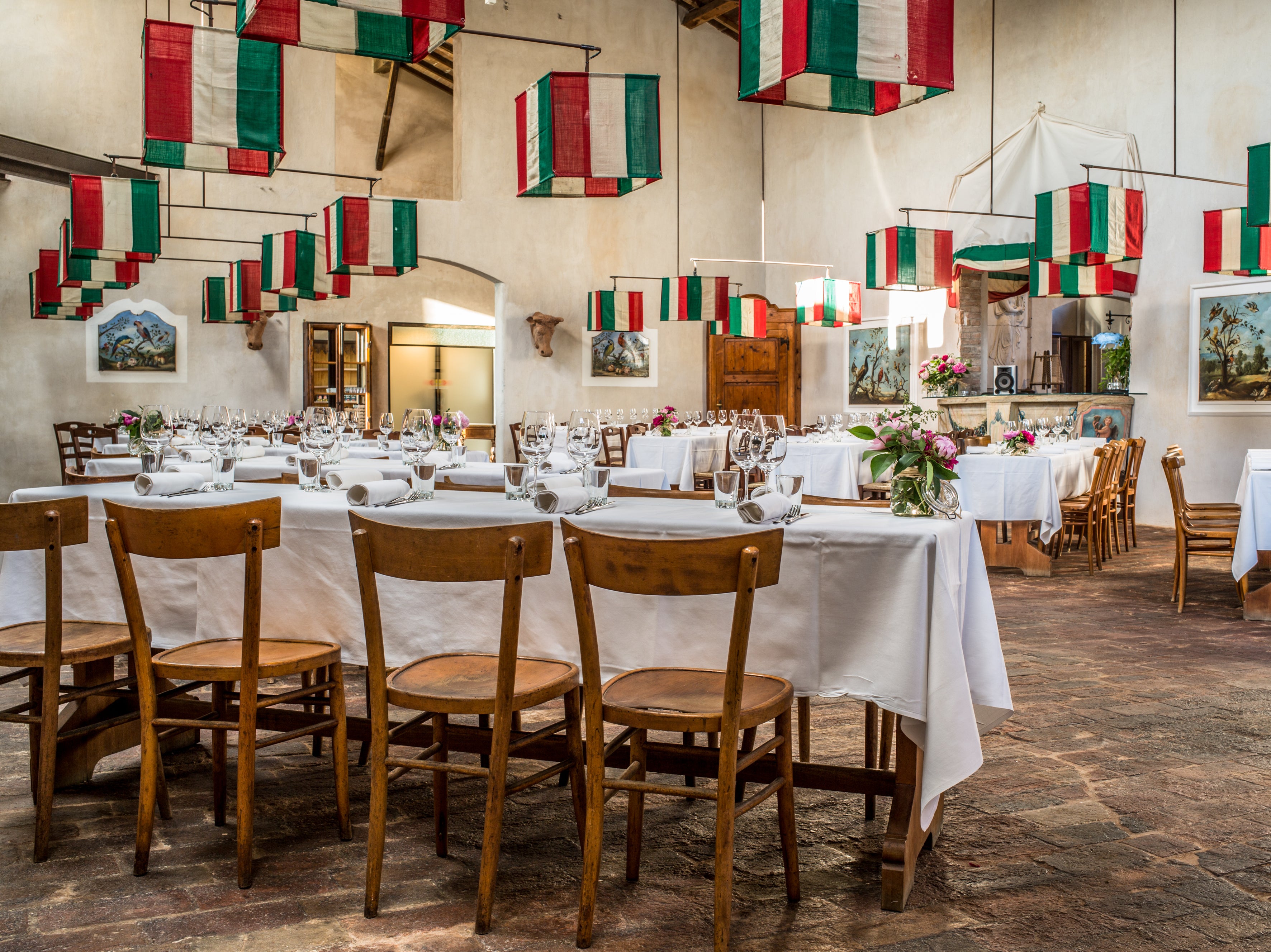 Italian flags at Casa Spadoni