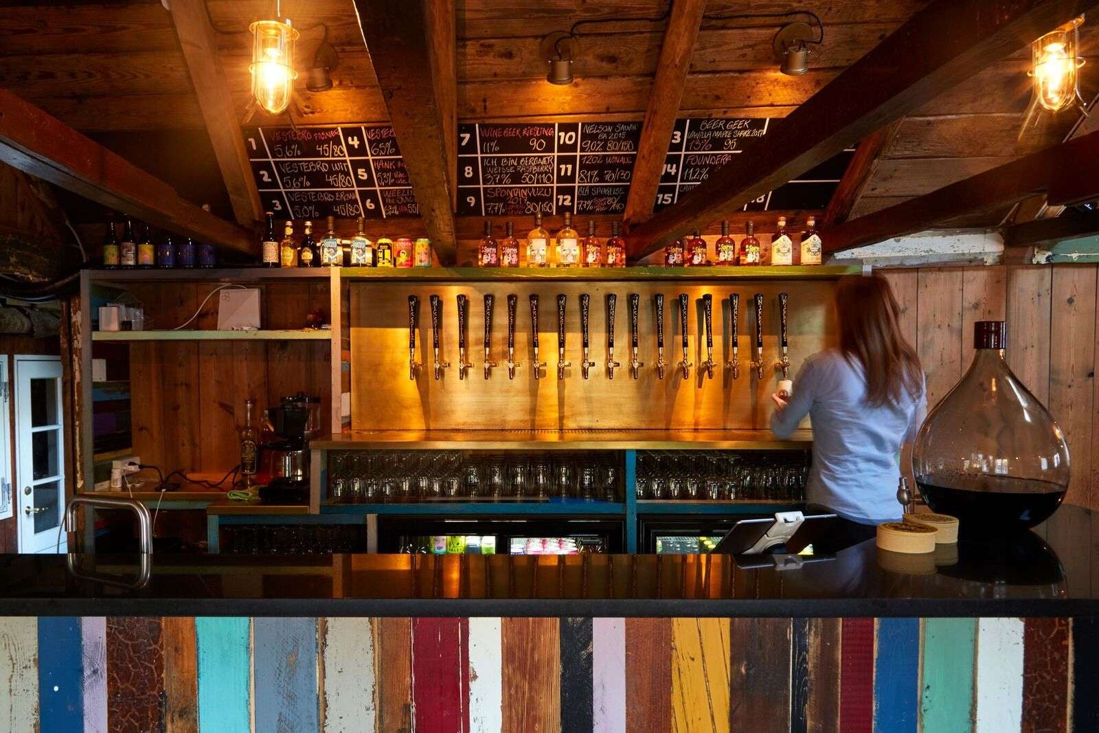 The Torshavn branch of Danish microbrewery Mikkeller is housed in a snug 500-year-old wooden building