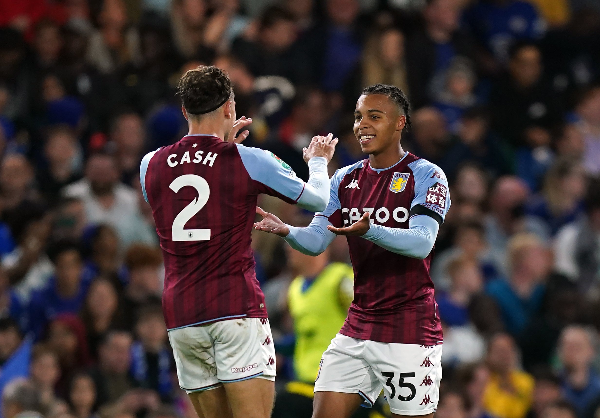 Aston Villa’s Cameron Archer (right) equalised during the second half (Mike Egerton/PA)