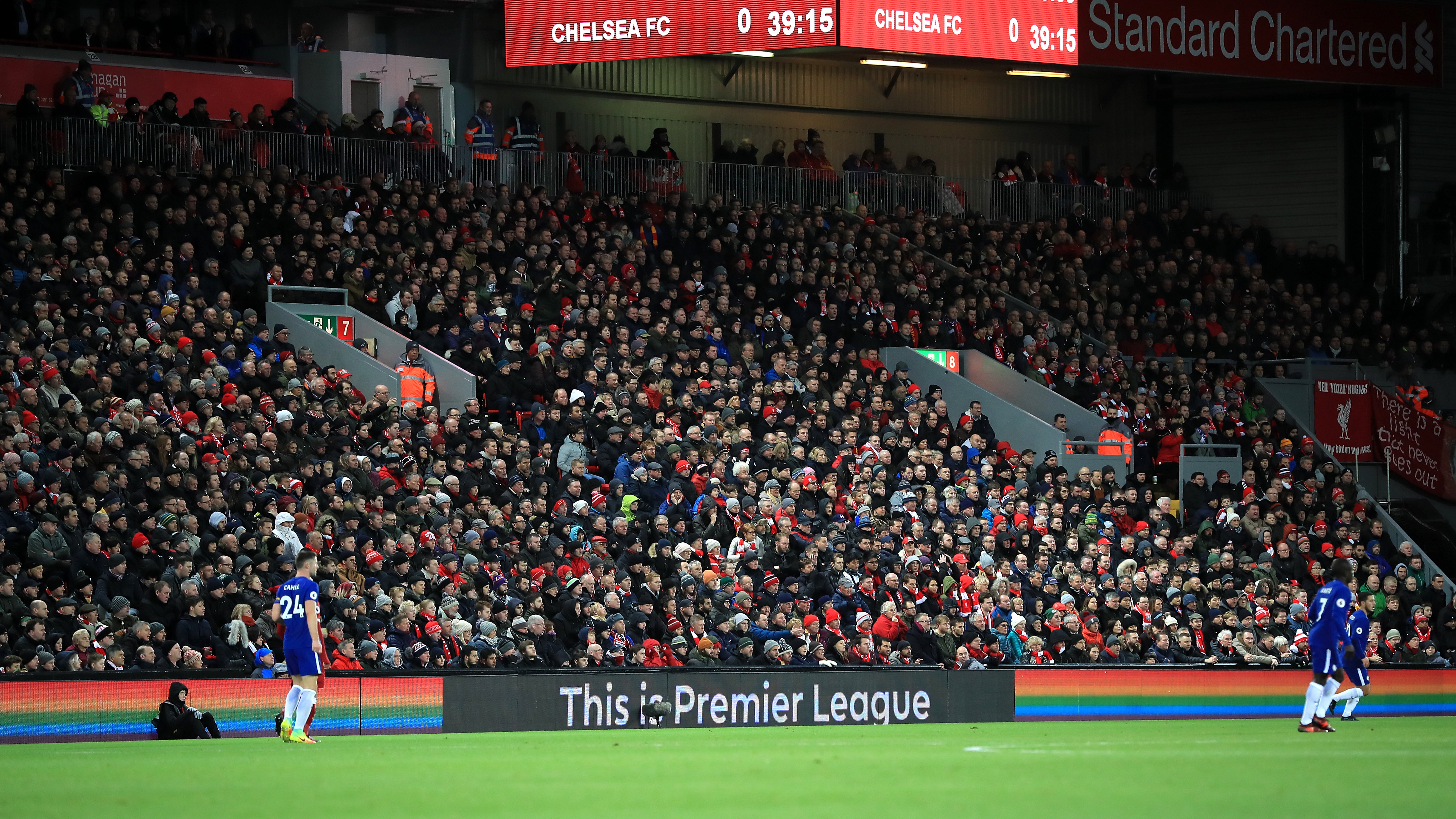 Liverpool have taken measures to stop homophobic chanting by fans (Peter Byrne/PA)