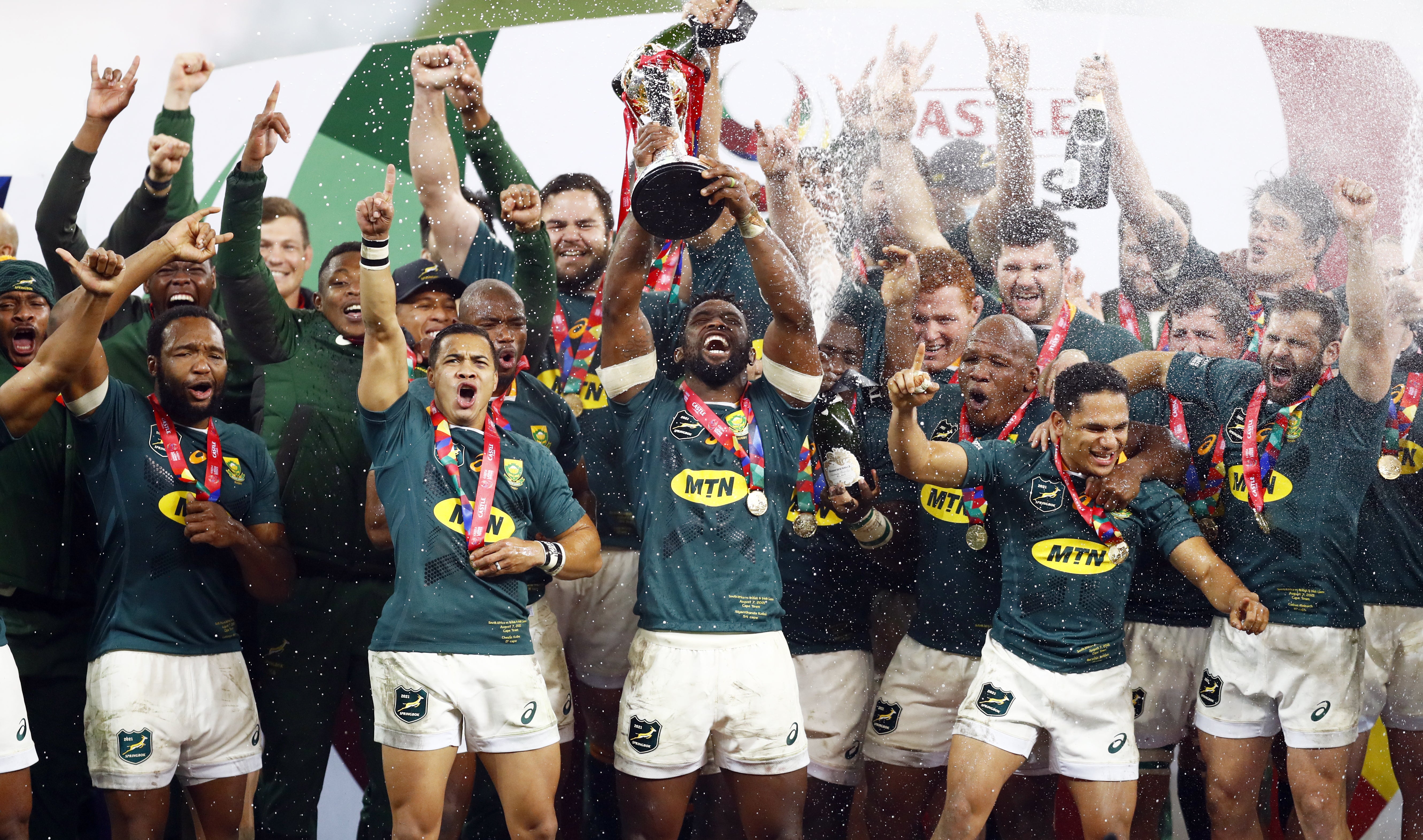 South Africa followed up their 2019 World Cup triumph by toppling the Lions 2-1 (Steve Haag/PA)