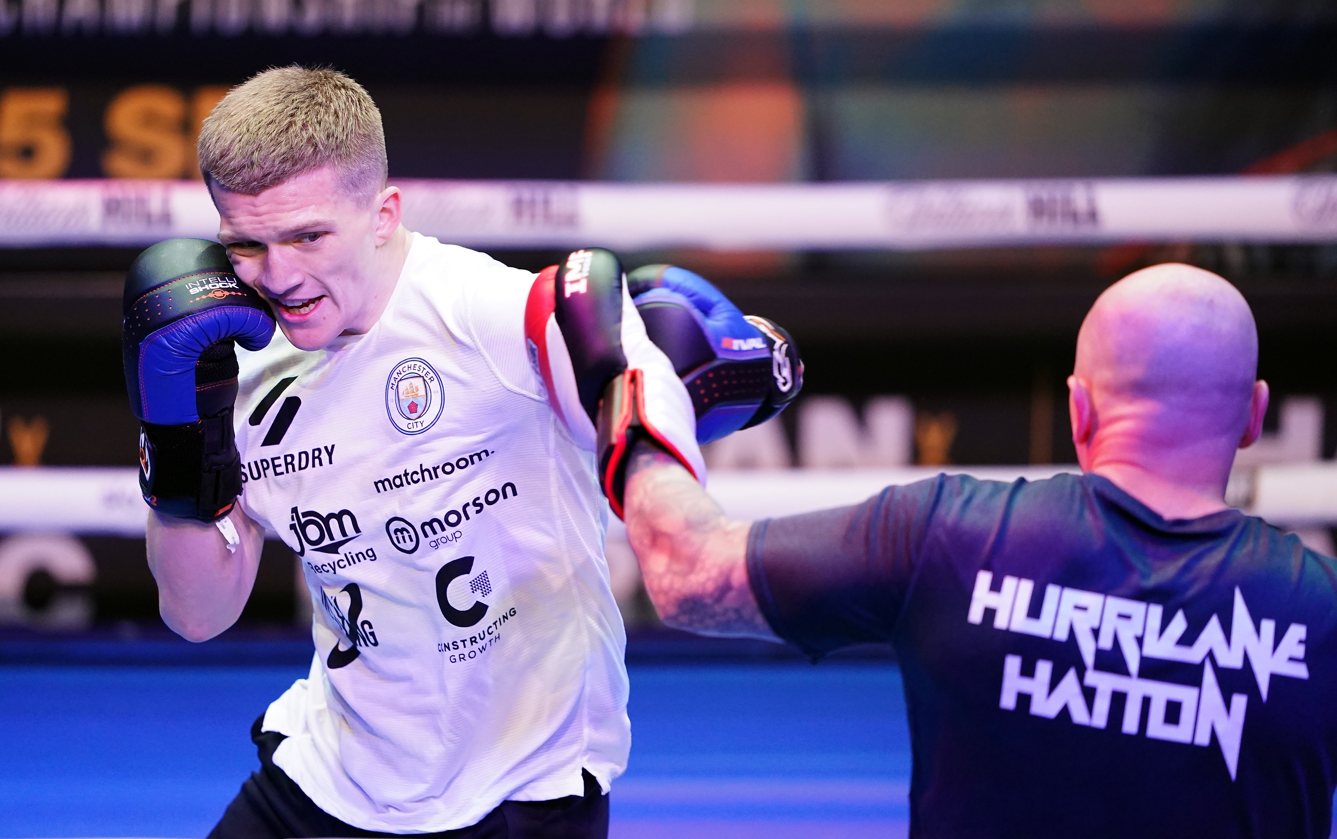 Campbell Hatton, left, is trained by his uncle Matthew (Zac Goodwin/PA)