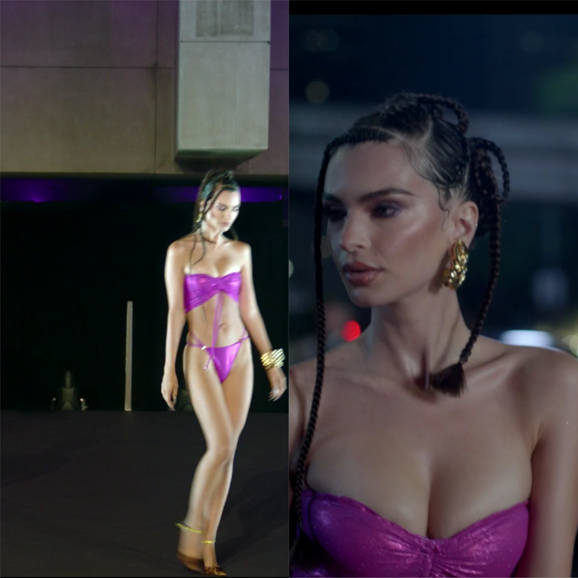 Emily Ratajkowski during the Fenty x Savage show