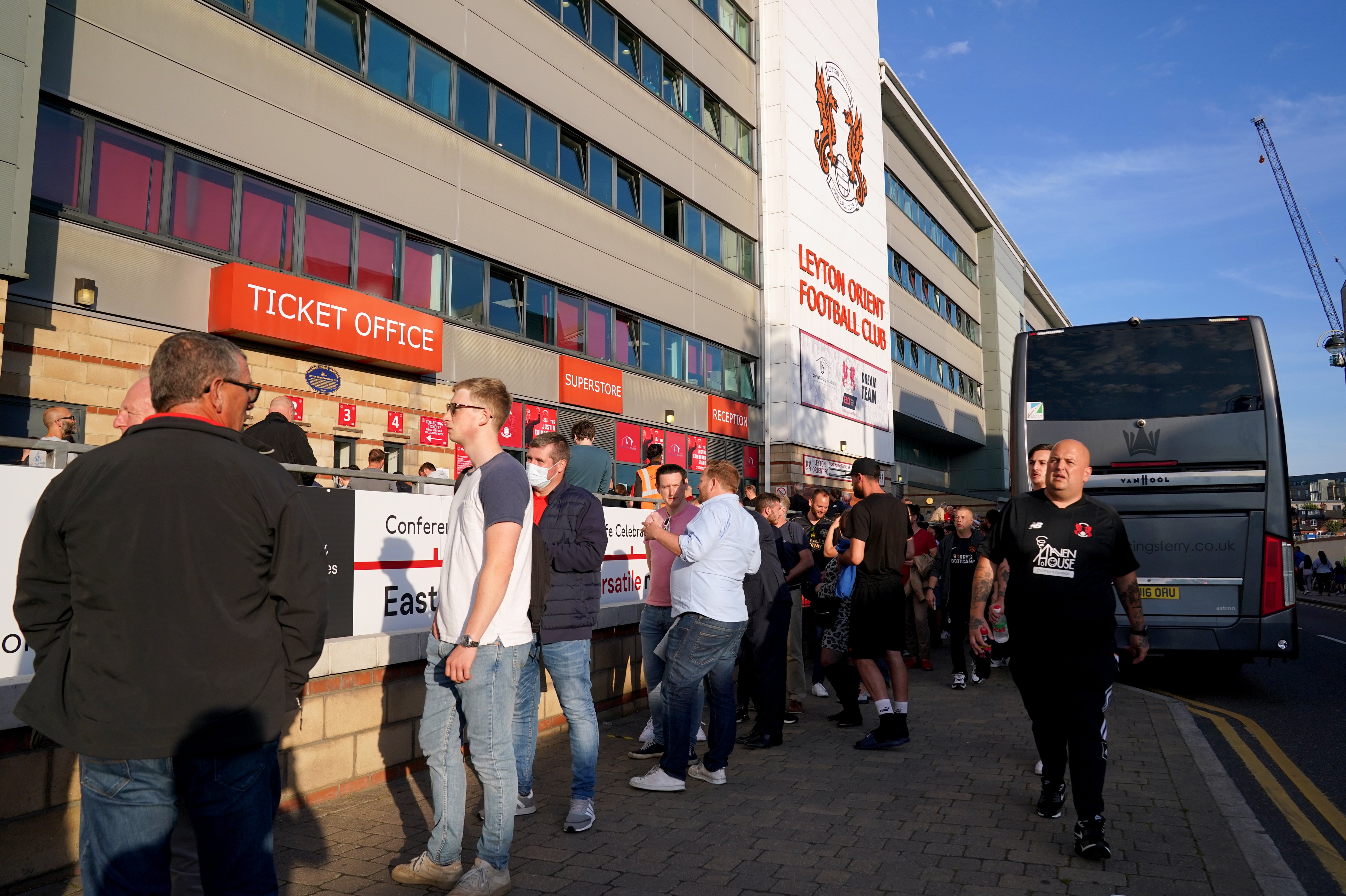 Fans of Leyton Orient stormed the pitch (Jonathan Brady/PA)