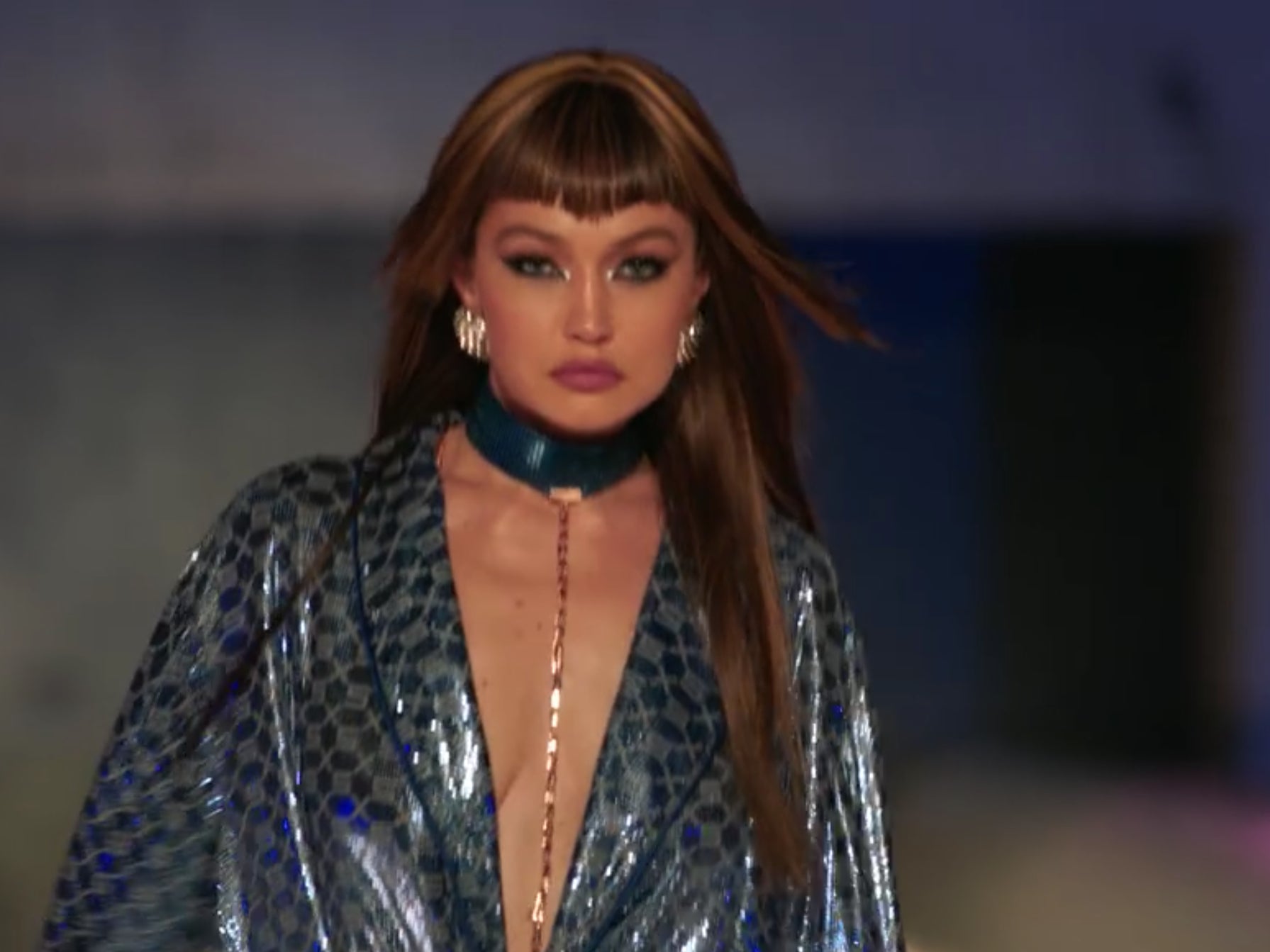 Gigi Hadid during the Savage x Fenty show