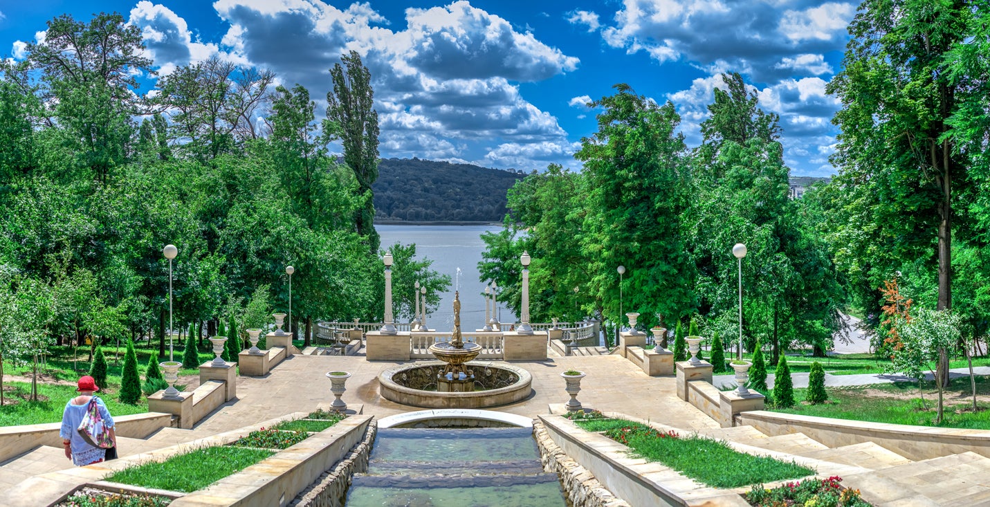 The showpiece steps at Valea Morilor Park