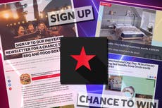 Sign up to The Independent’s free Competitions and Offers newsletter for savings every week