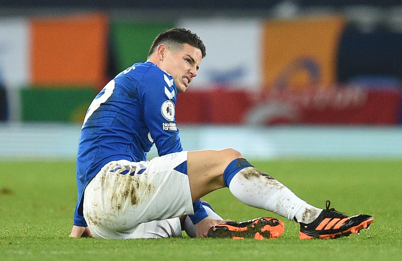 James Rodriguez left Everton during the week (Oli Scarff/PA)