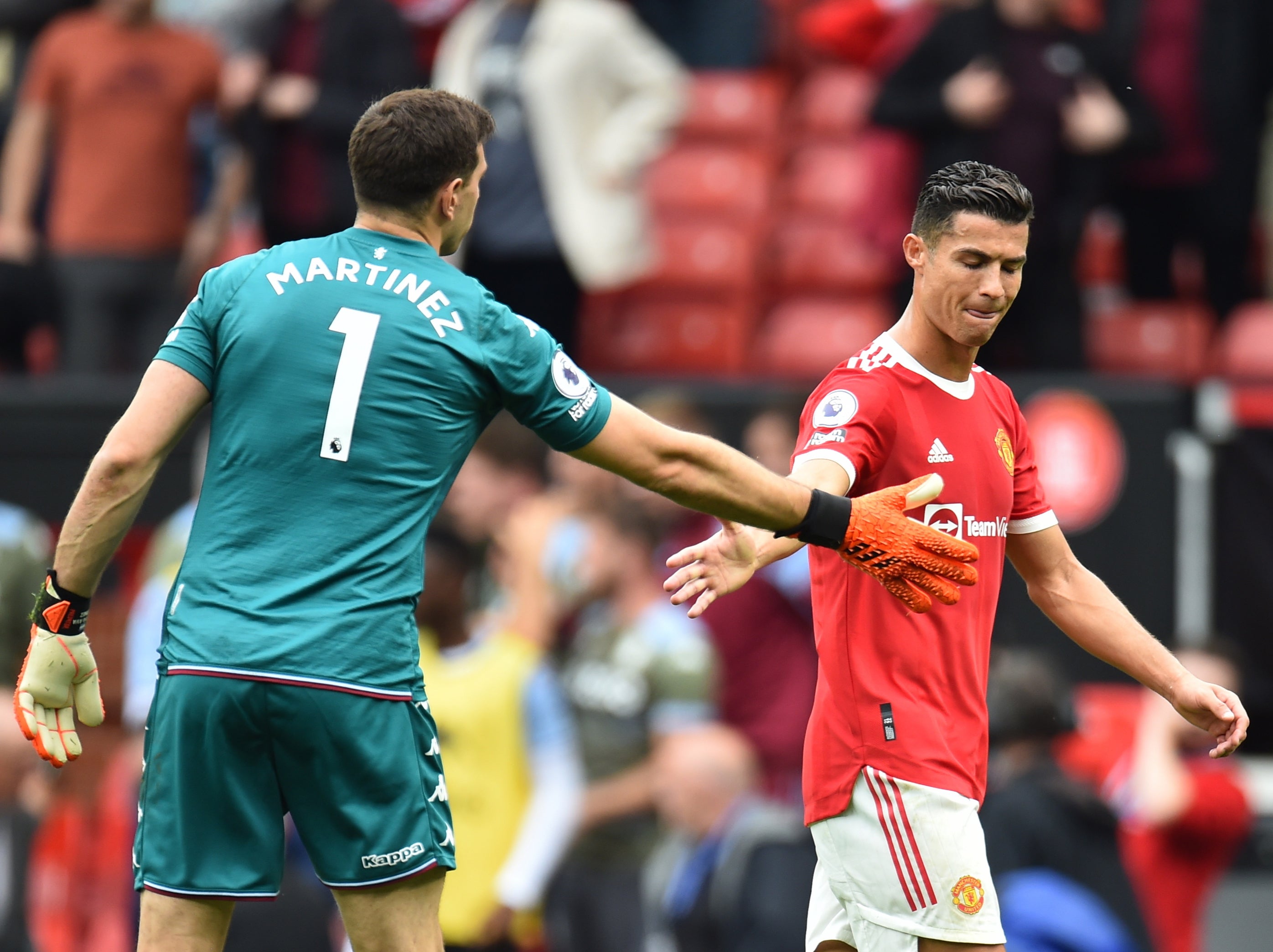 Martinez consoles Ronaldo at full-time after taunting him during the game