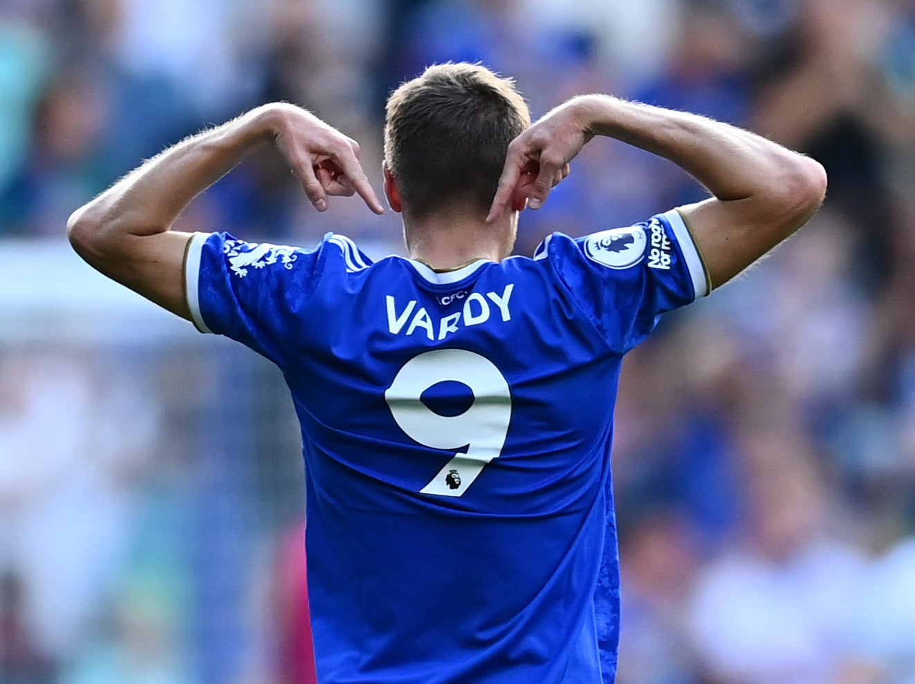 Jamie Vardy was heavily involved at the King Power Stadium