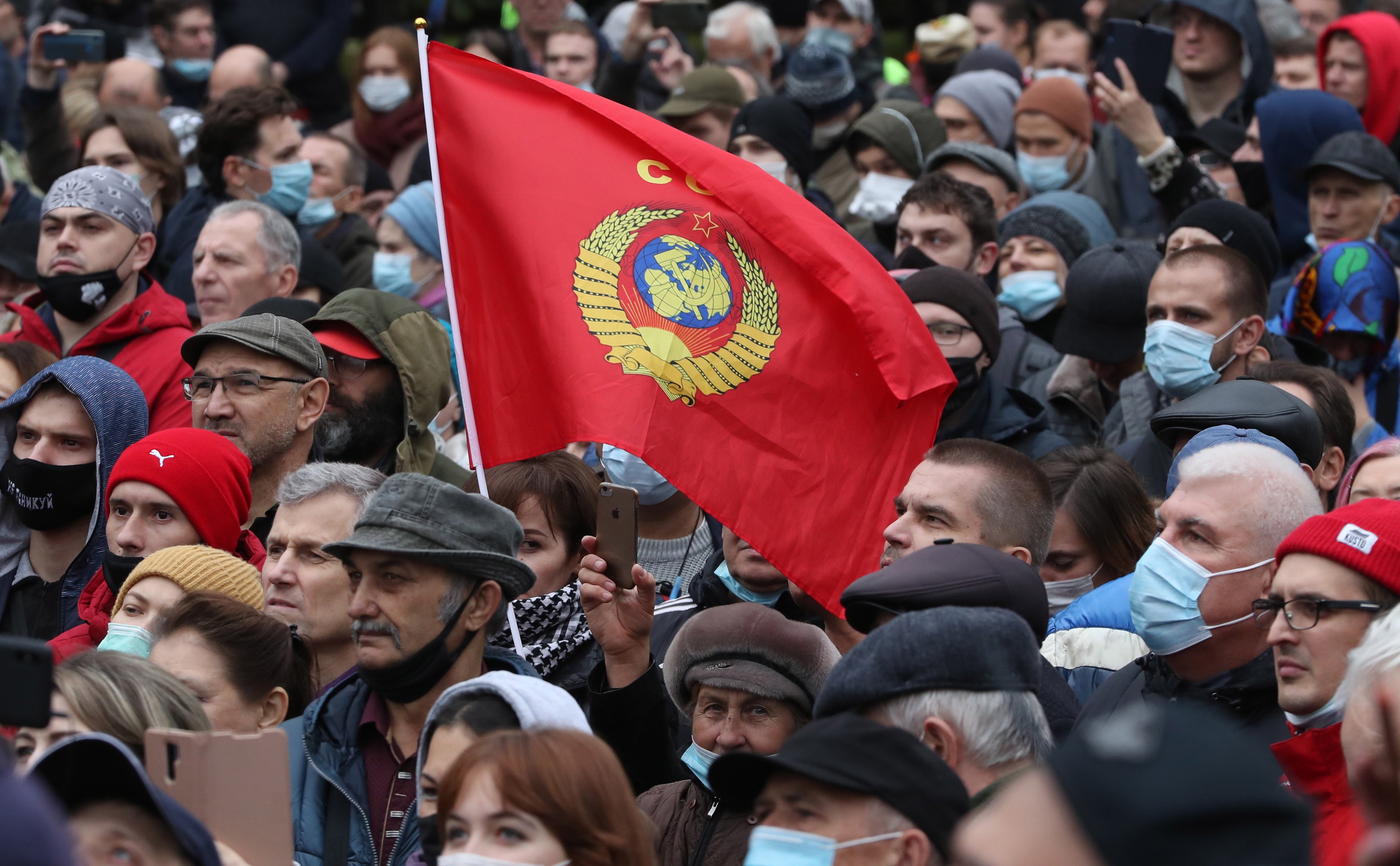 Protesters complained about the results of the Russian parliamentary elections