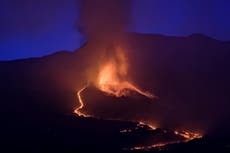 Airport on Canary island of La Palma reopens but flights cancelled as volcanic eruption continues